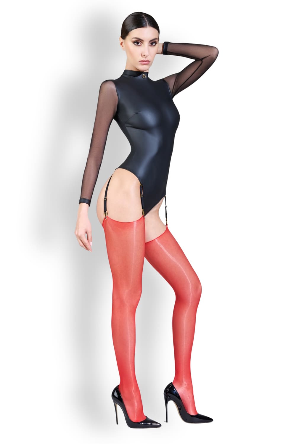 Глянцевые чулки 10 DEN Maison Close 563105