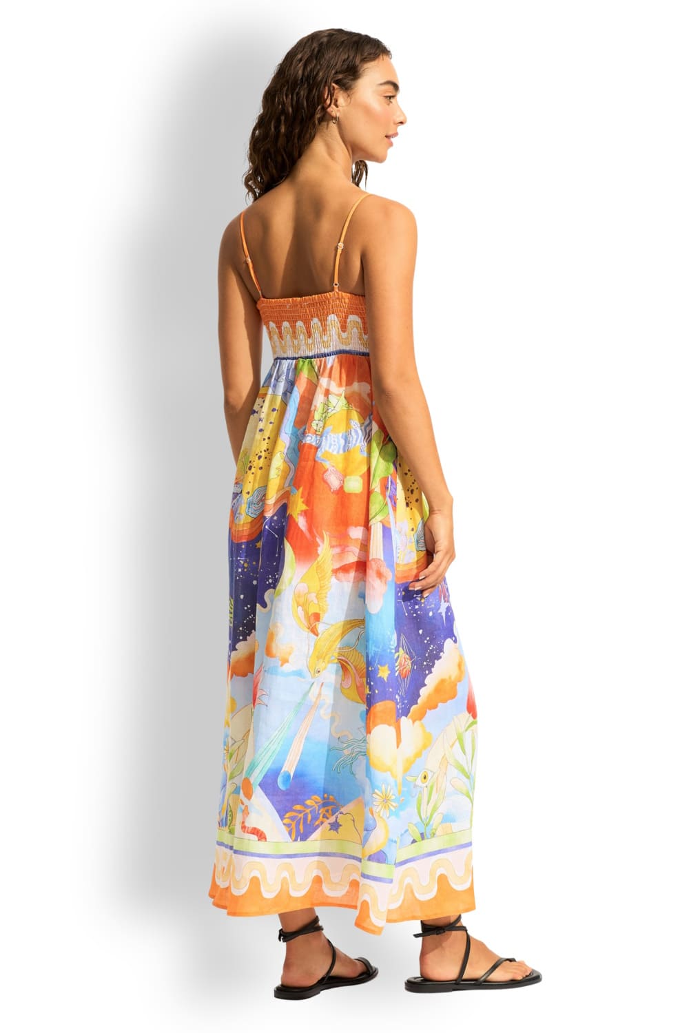 Длинное платье из льна Seafolly 55324-DR