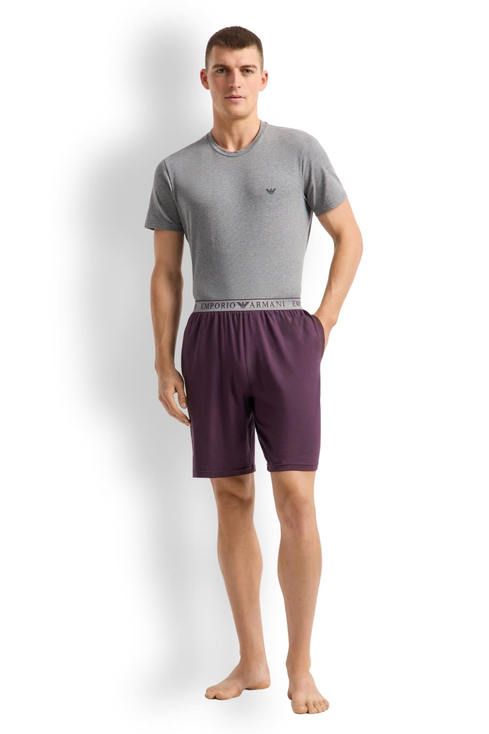 Пижама из хлопкового джерси Emporio Armani 111573 4F720