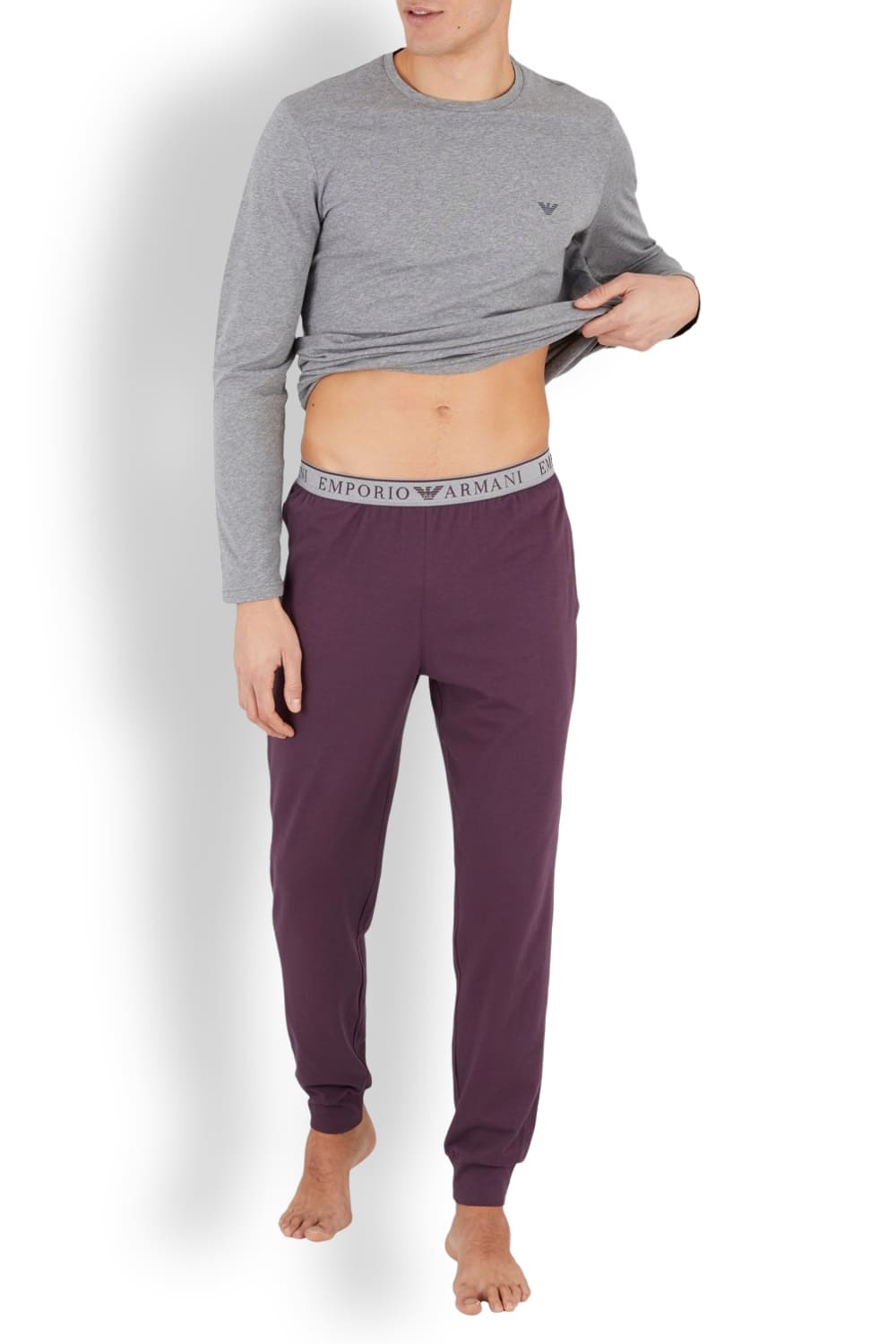 Мужская пижама из хлопка Emporio Armani 111789 4F720