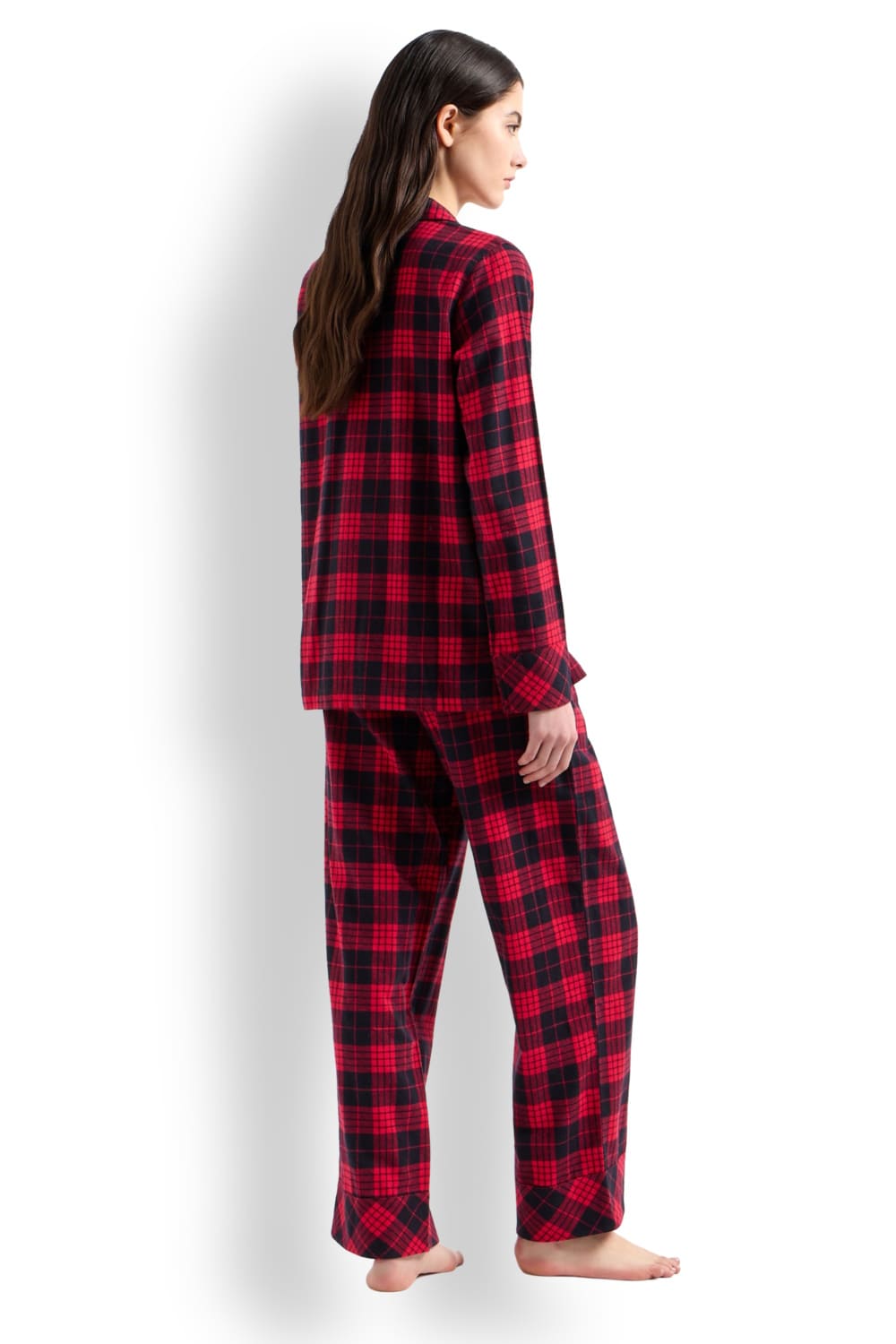 Женская фланелевая пижама в клетку Emporio Armani 164865 4F277