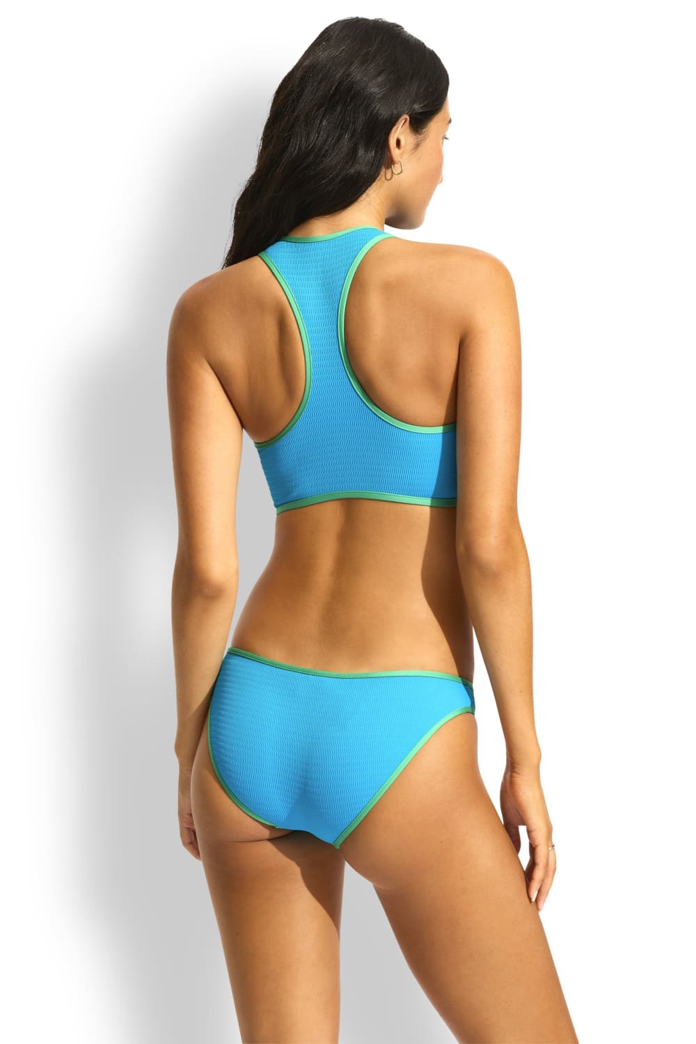 Купальник топ на молнии + плавки хипстеры Seafolly 30529-072/40316-072