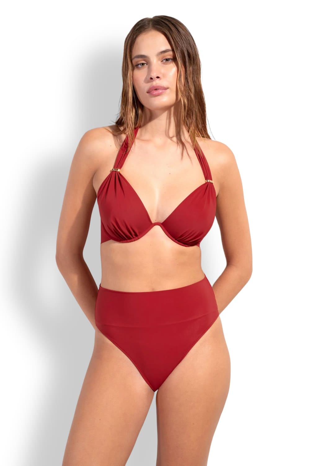 Купальник бикини на косточке + плавки с высокой талией Pain de Sucre FABIA/TOBAGO