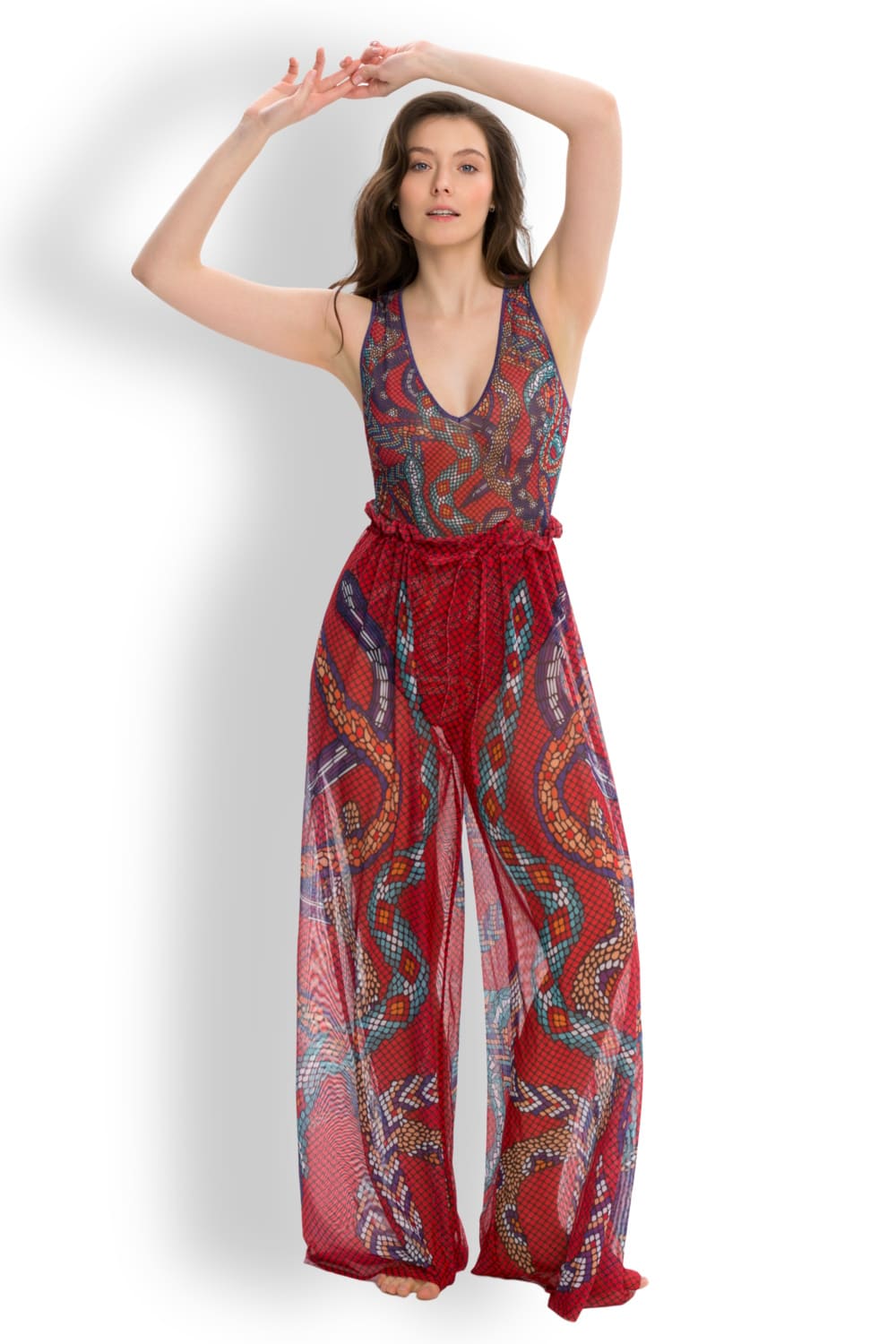 Брюки пляжные с UV-защитой Змеи Мозаика RoDaSoleil