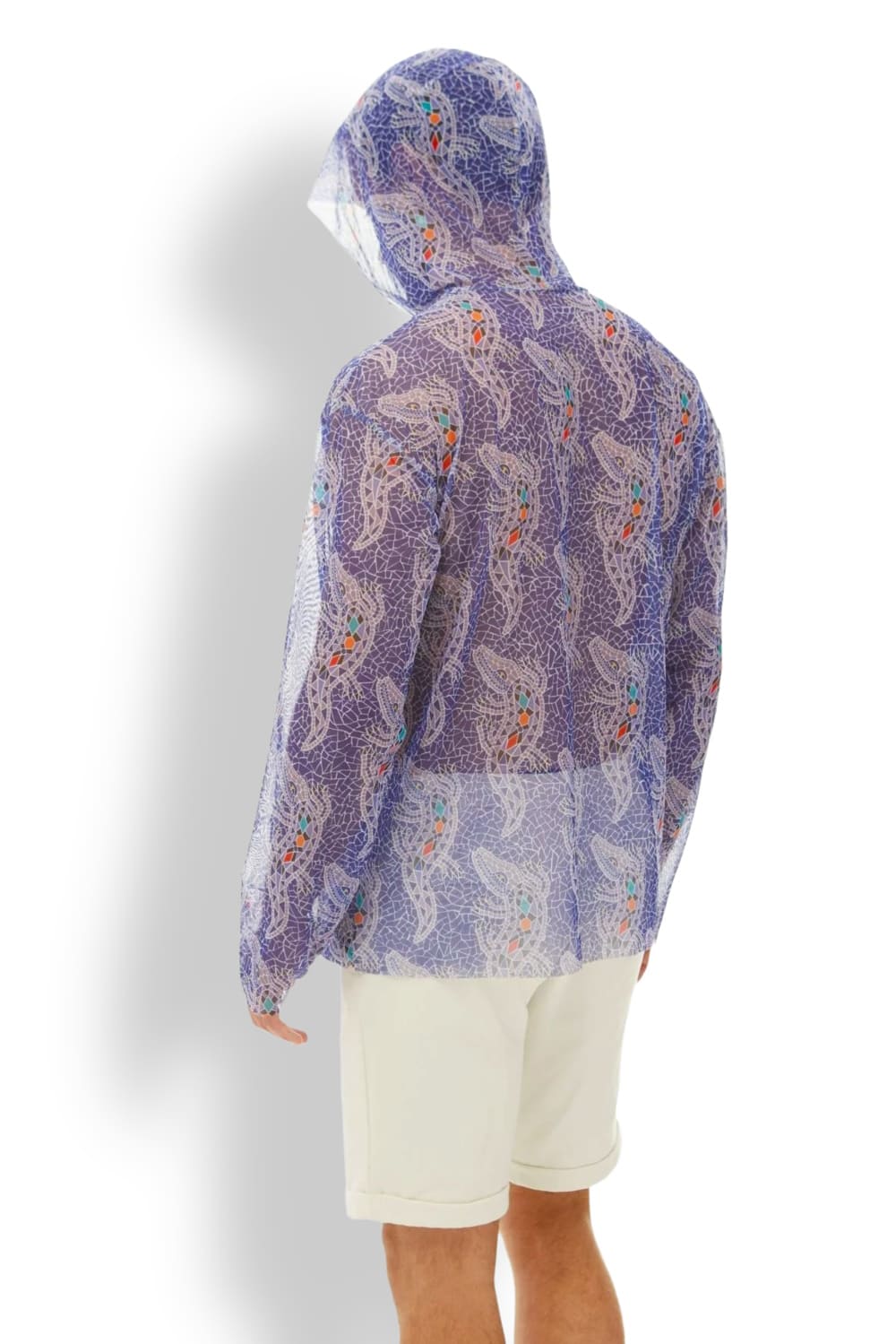 Футболка с длинным рукавом и капюшоном, пропускающая загар Крокодил лиловый RoDaSoleil