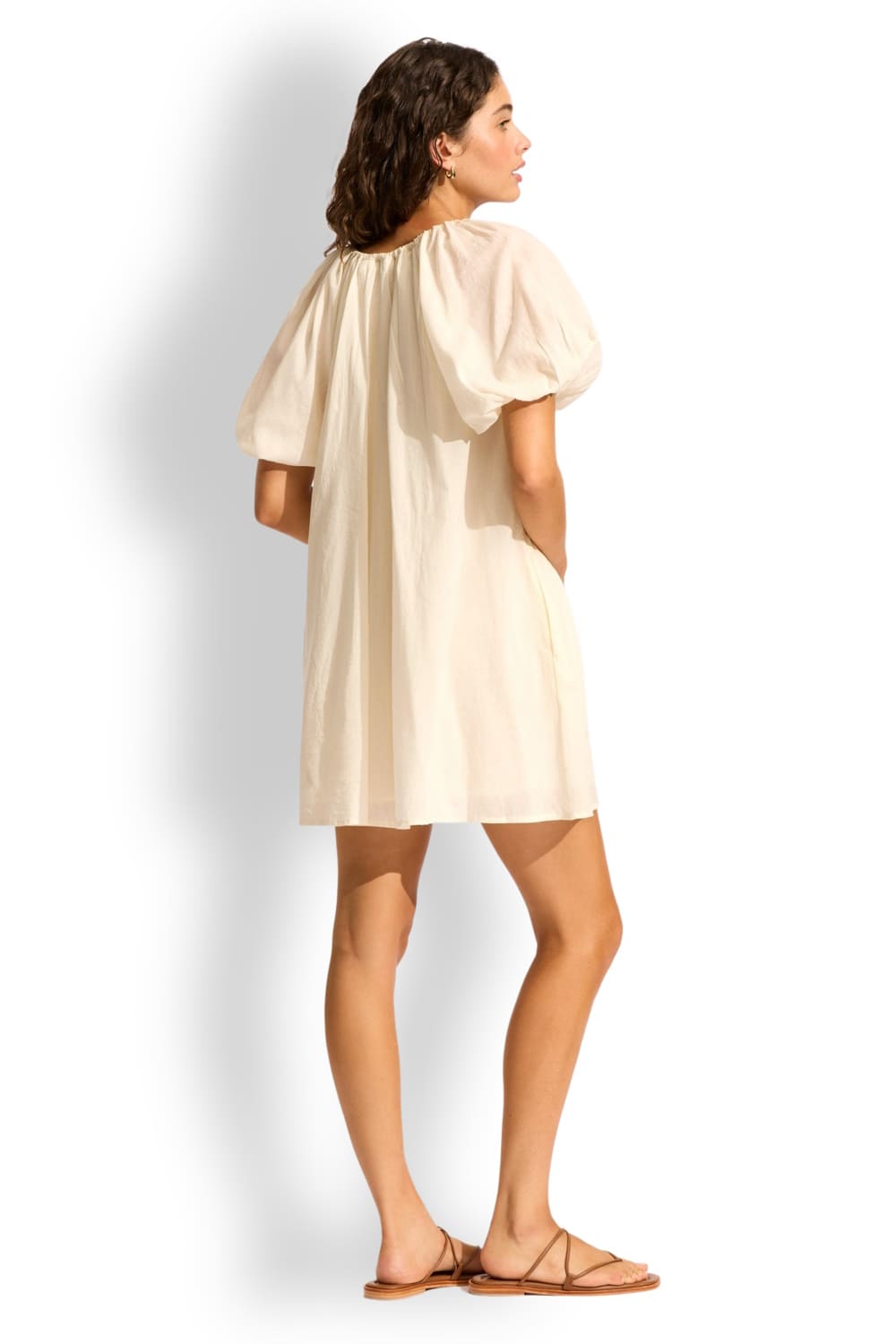 Пляжное платье бэбидолл из хлопка Seafolly 55415-DR