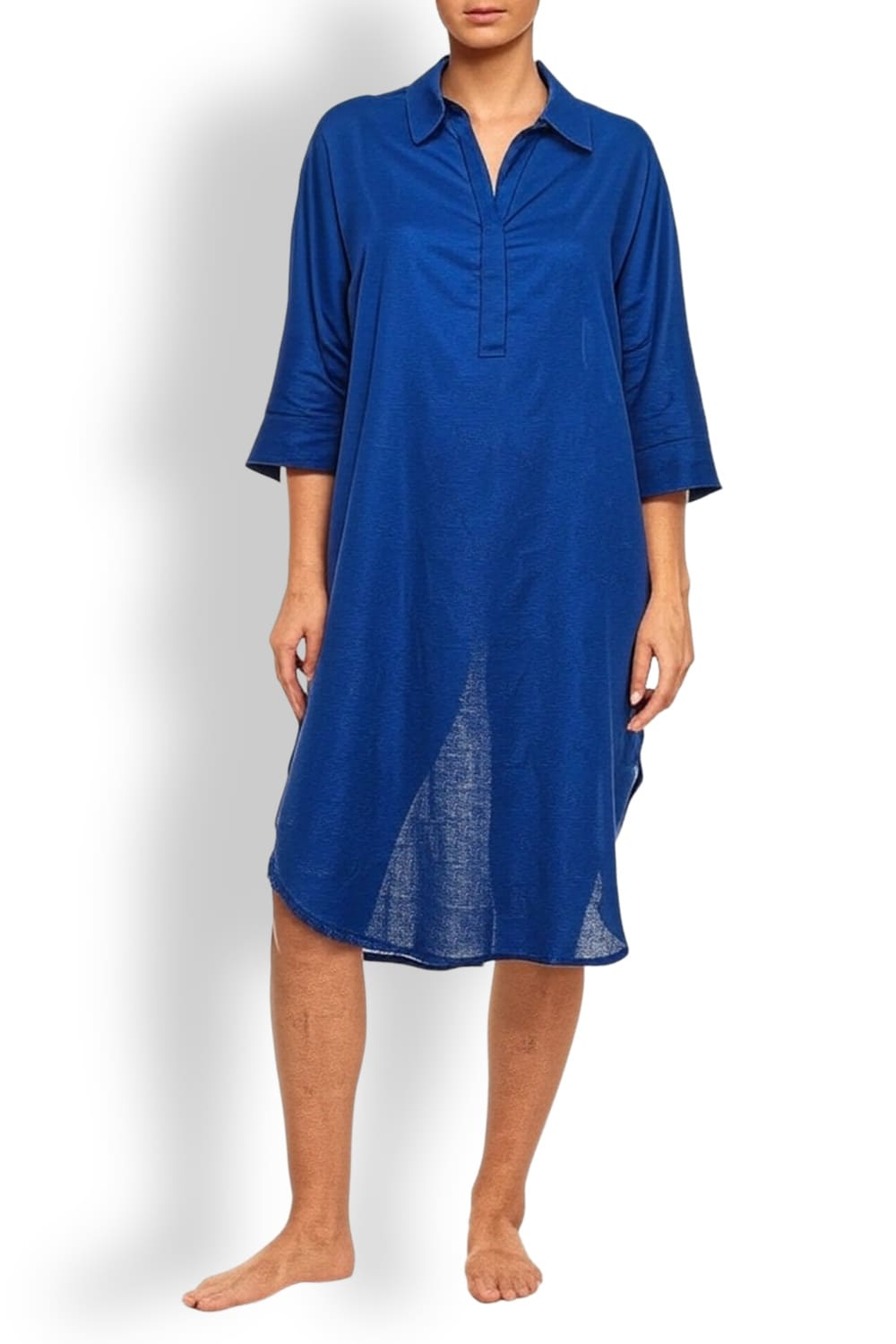 Пляжная рубашка-кафтан из хлопка D nu D B2701