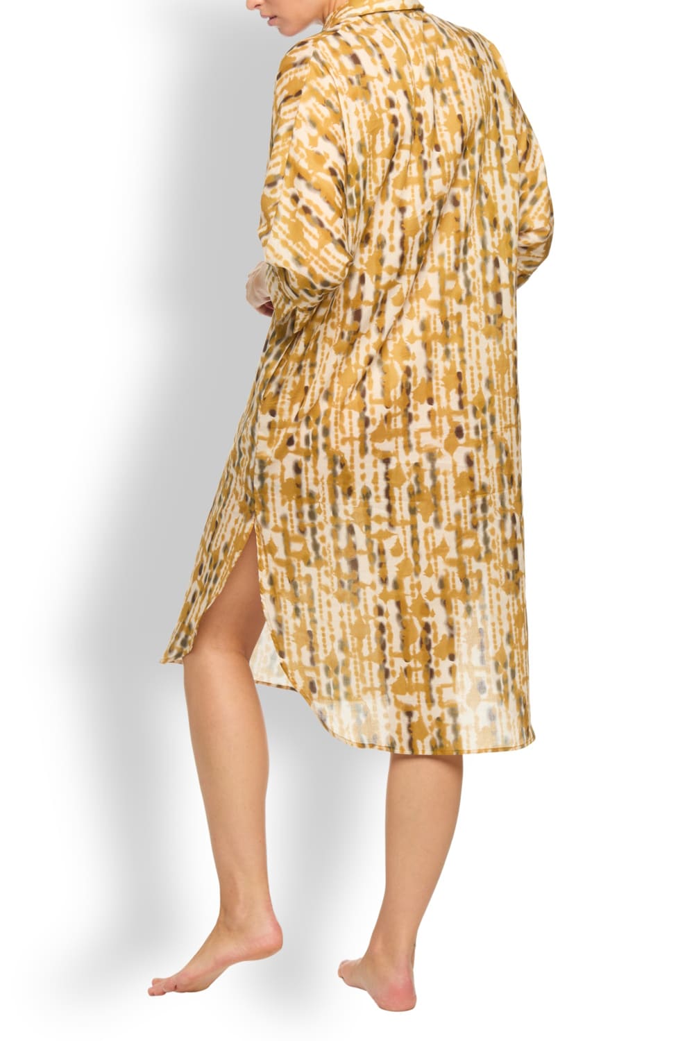 Пляжная рубашка-кафтан из хлопка D nu D B2711