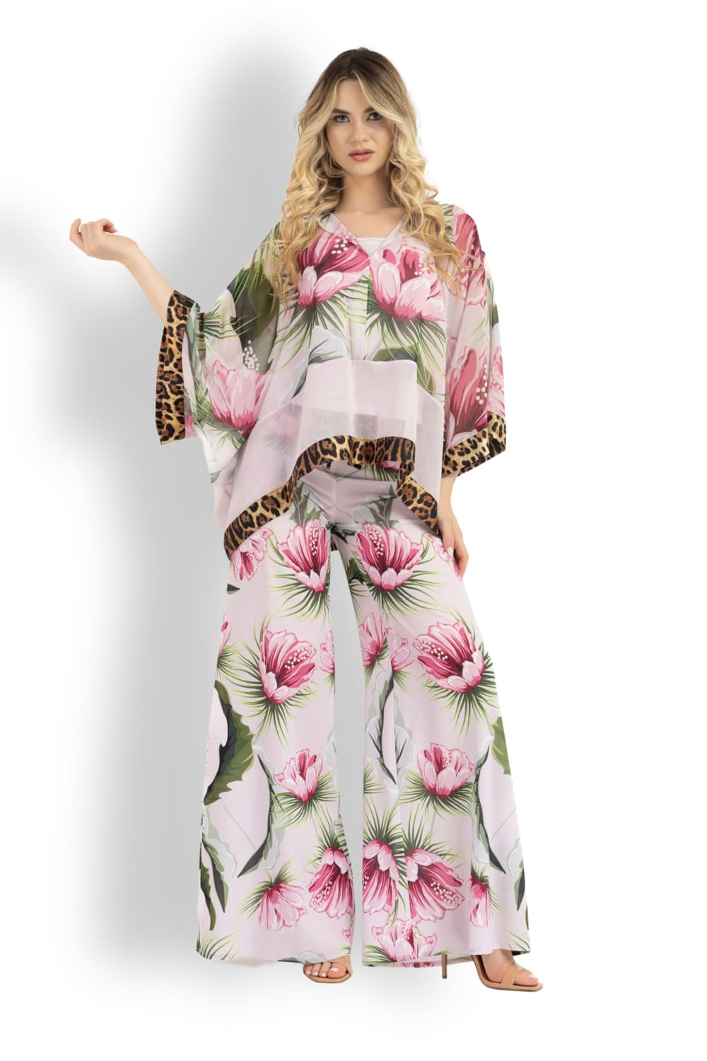 Брюки‑палаццо из жоржета CQ Raggi CQF103‑36