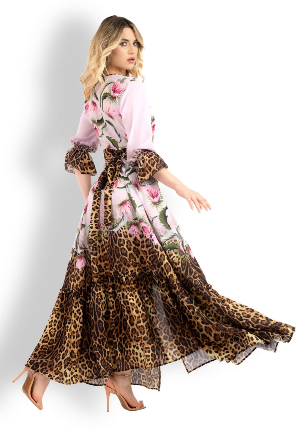 Длинное платье из жоржета CQ Raggi CQF99-36