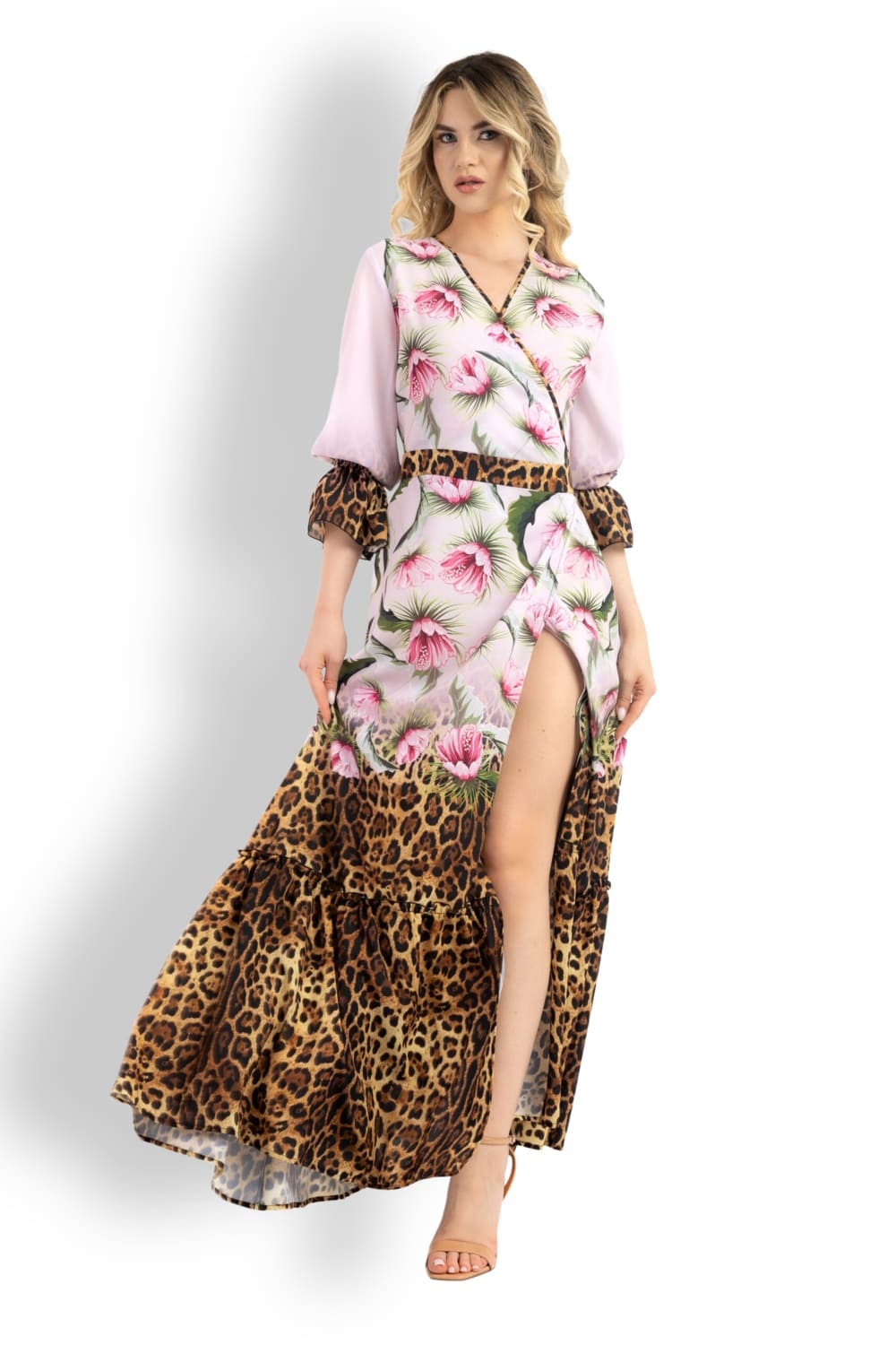 Длинное платье из жоржета CQ Raggi CQF99-36