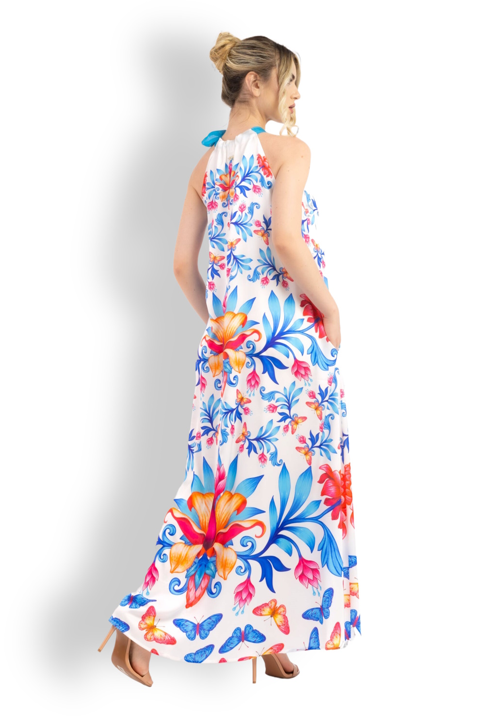 Длинное атласное платье CQ Raggi CQF98-37