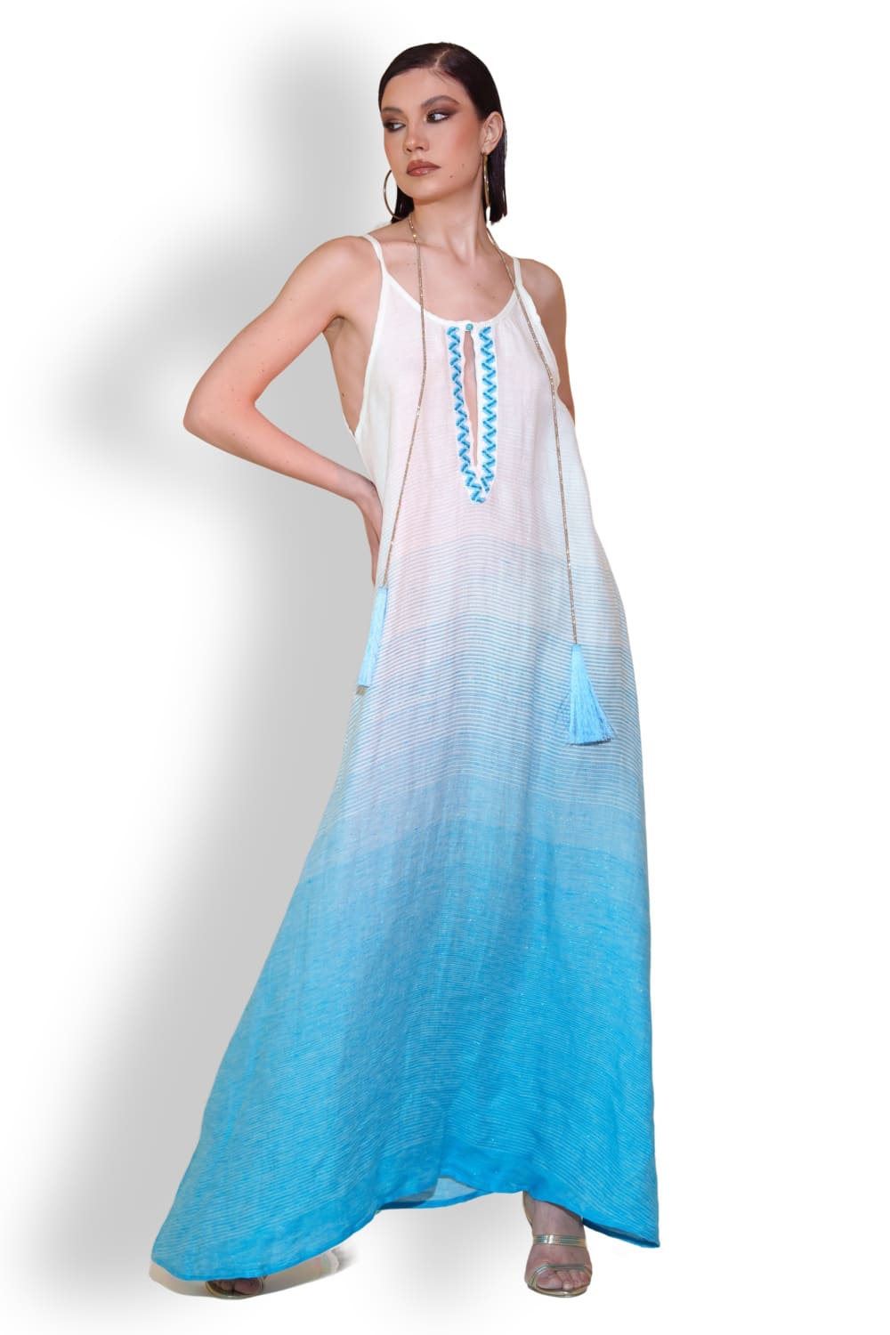 Макси платье из льна PHO Firenze 4321081