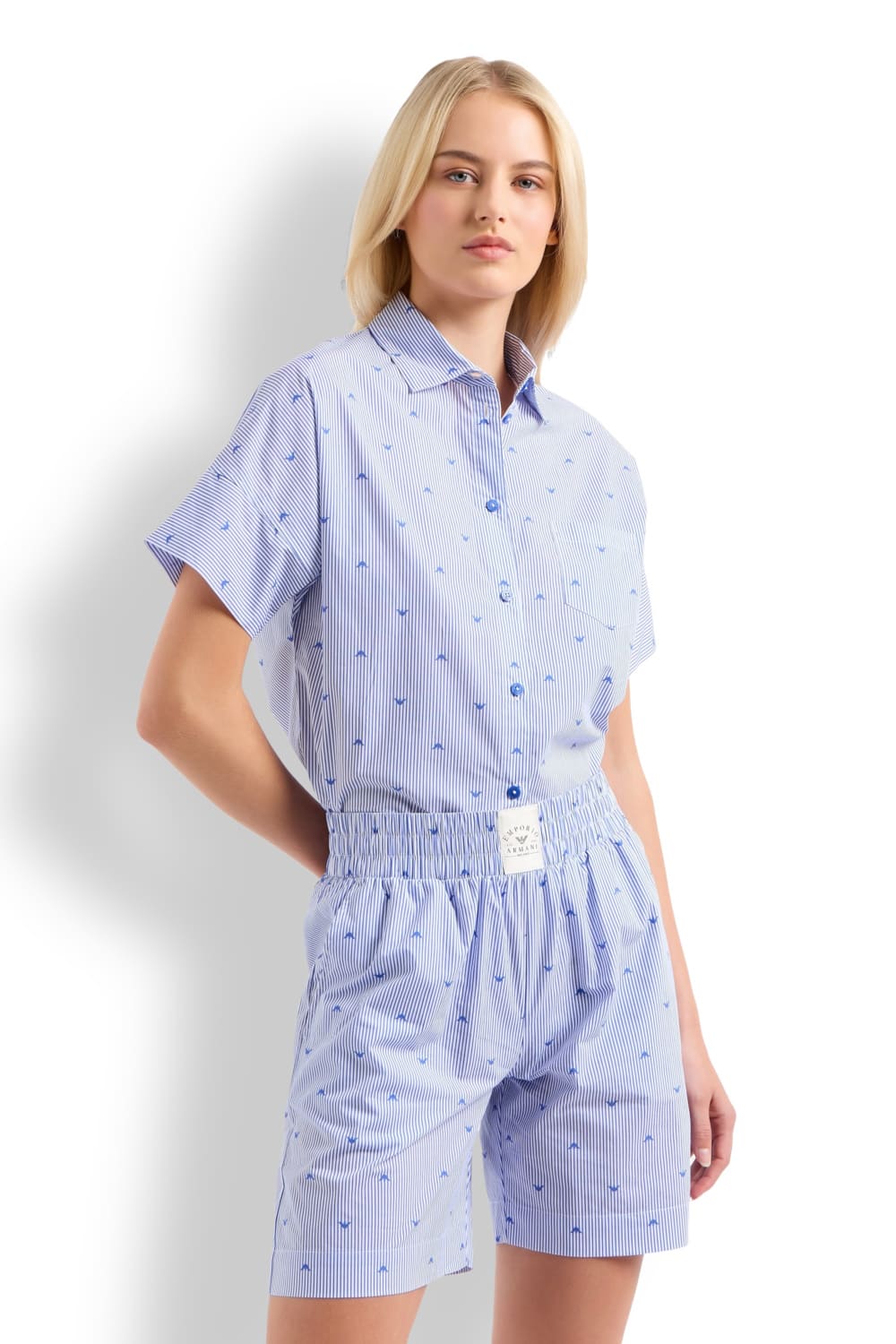 Женские домашние шорты из хлопка Emporio Armani EW000451 AF10887