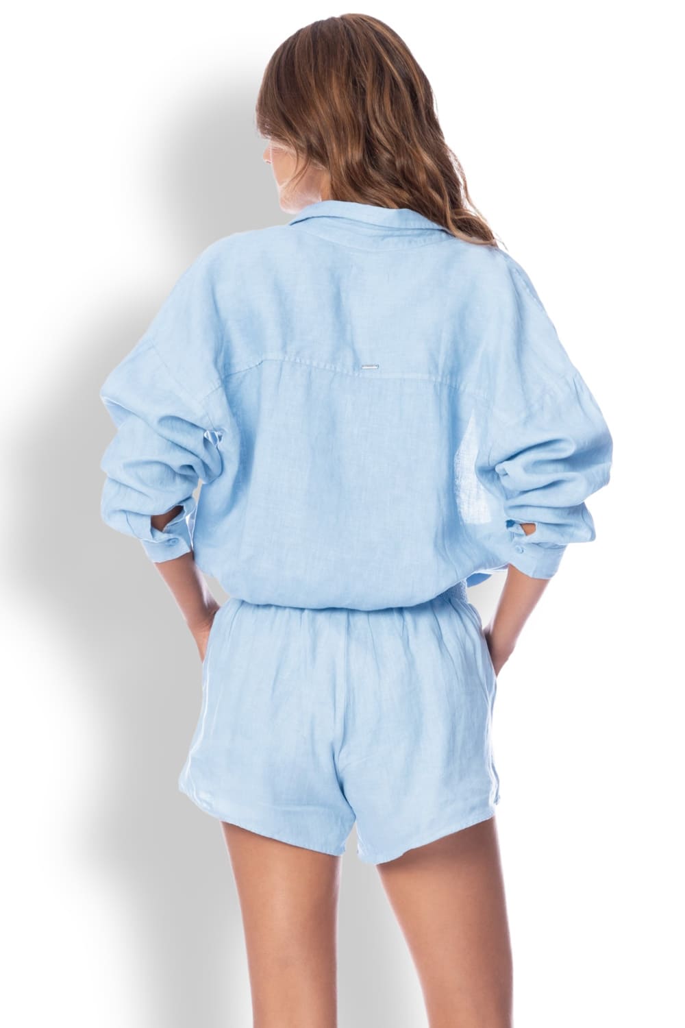 Комплект шорты и рубашка из льна Maaji PT2138CSH005/PT2075CLS007