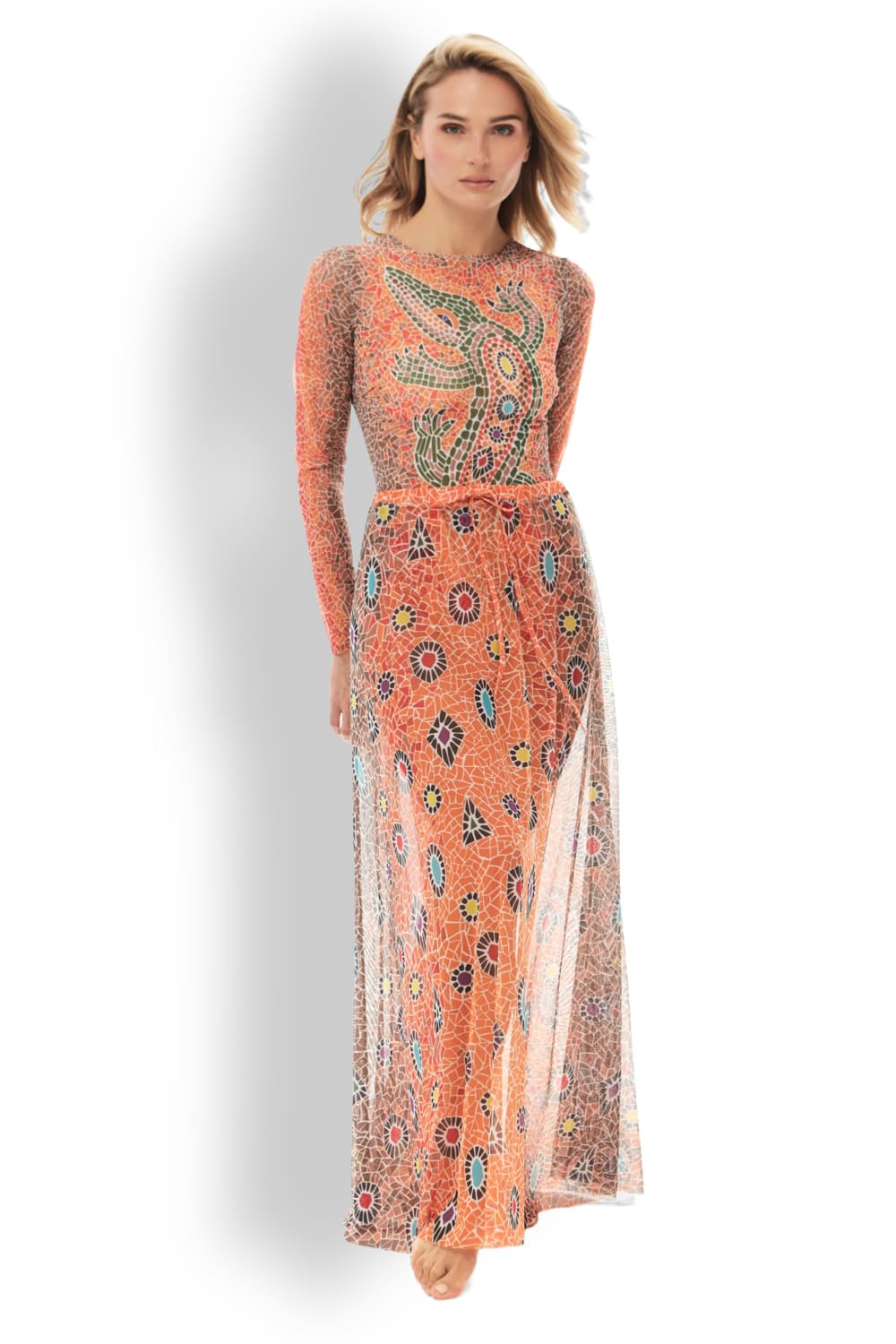 Юбка, пропускающая загар Крокодил оранжевый RoDaSoleil