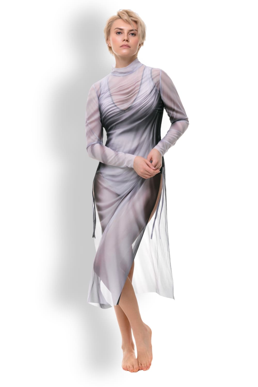 Пляжное платье-туника Мрамор RoDaSoleil