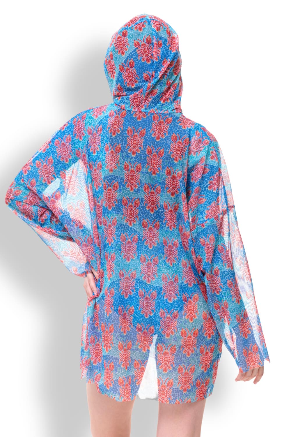 Женская футболка оверсайз с капюшоном с UV-защитой Омар паттерн RoDaSoleil