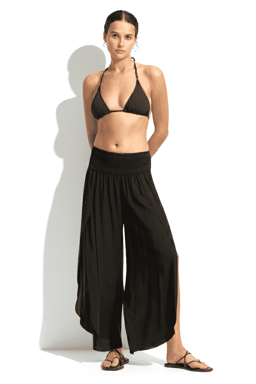 Брюки с присборенной талией из вискозы Seafolly 53341-PA