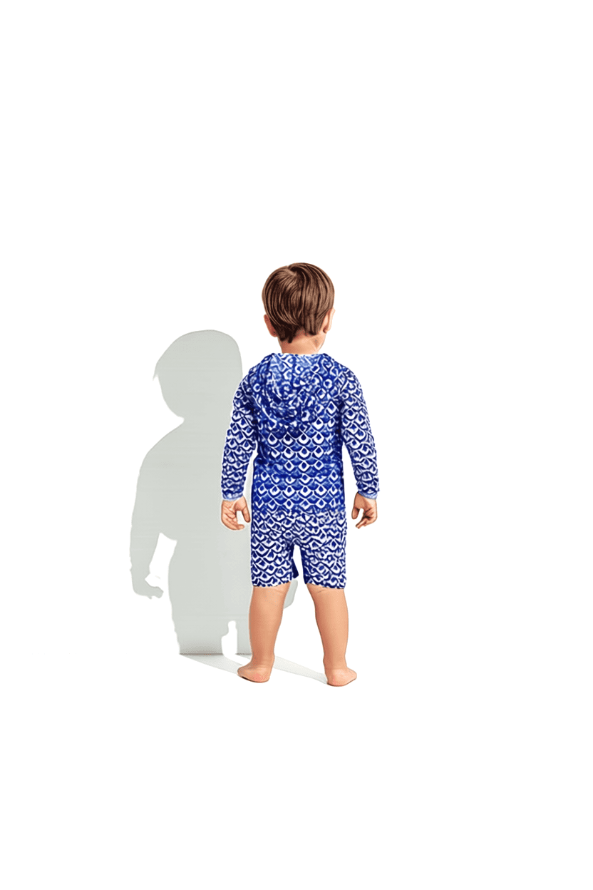 Детский пляжный комплект (шорты и футболка с длинным рукавом и капюшоном) Дракон и Феникс RoDaSoleil