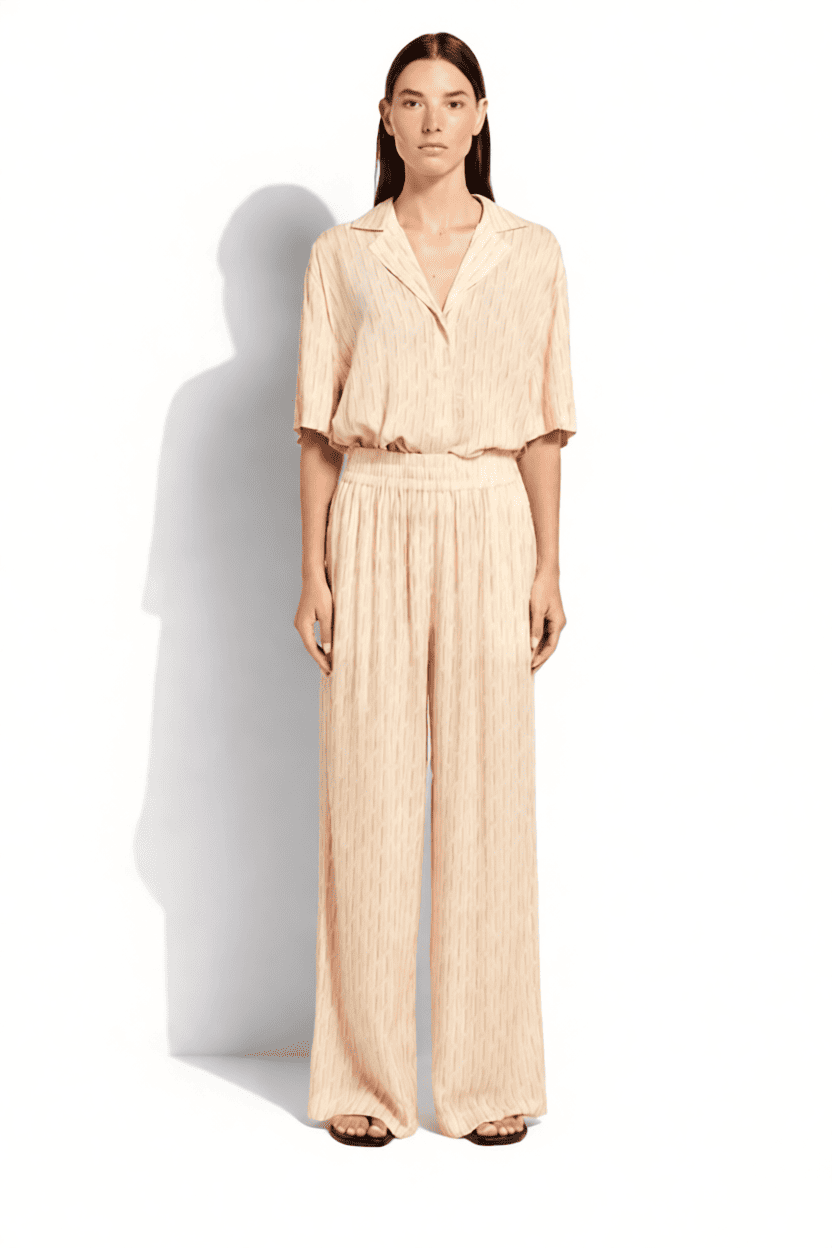 Комплект из рубашки с коротким рукавом и широких брюк JETS J61426/J61429