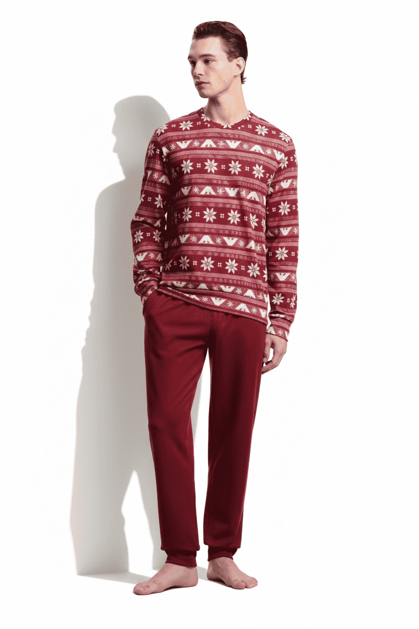 Мужская пижама из жаккардового трикотажа Emporio Armani EM000617 AF15009