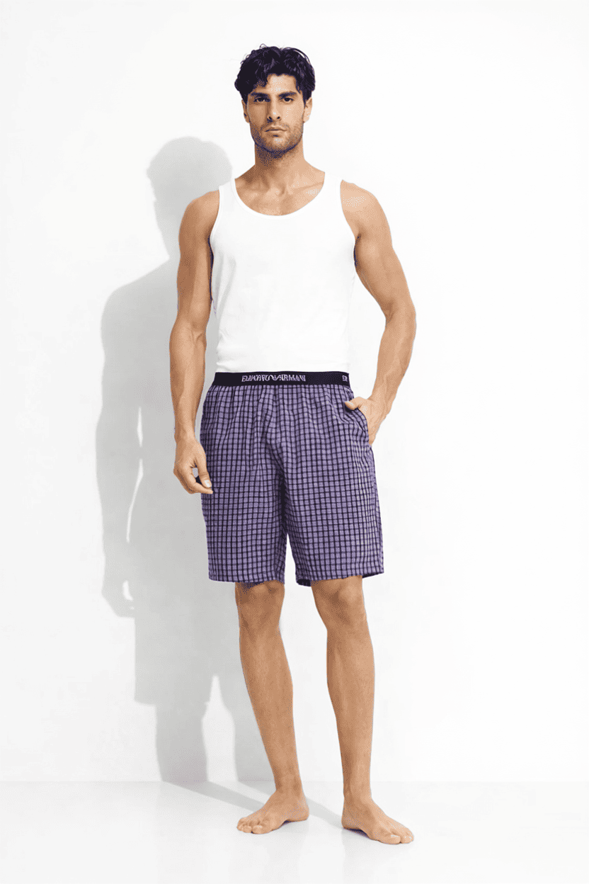Мужские домашние бермуды из хлопка Emporio Armani EM001409 AF14998