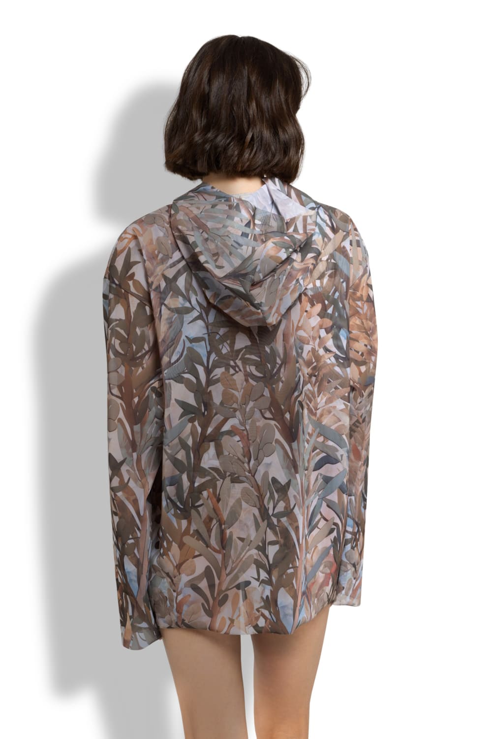 Женская умная футболка оверсайз с капюшоном Оливки RoDaSoleil