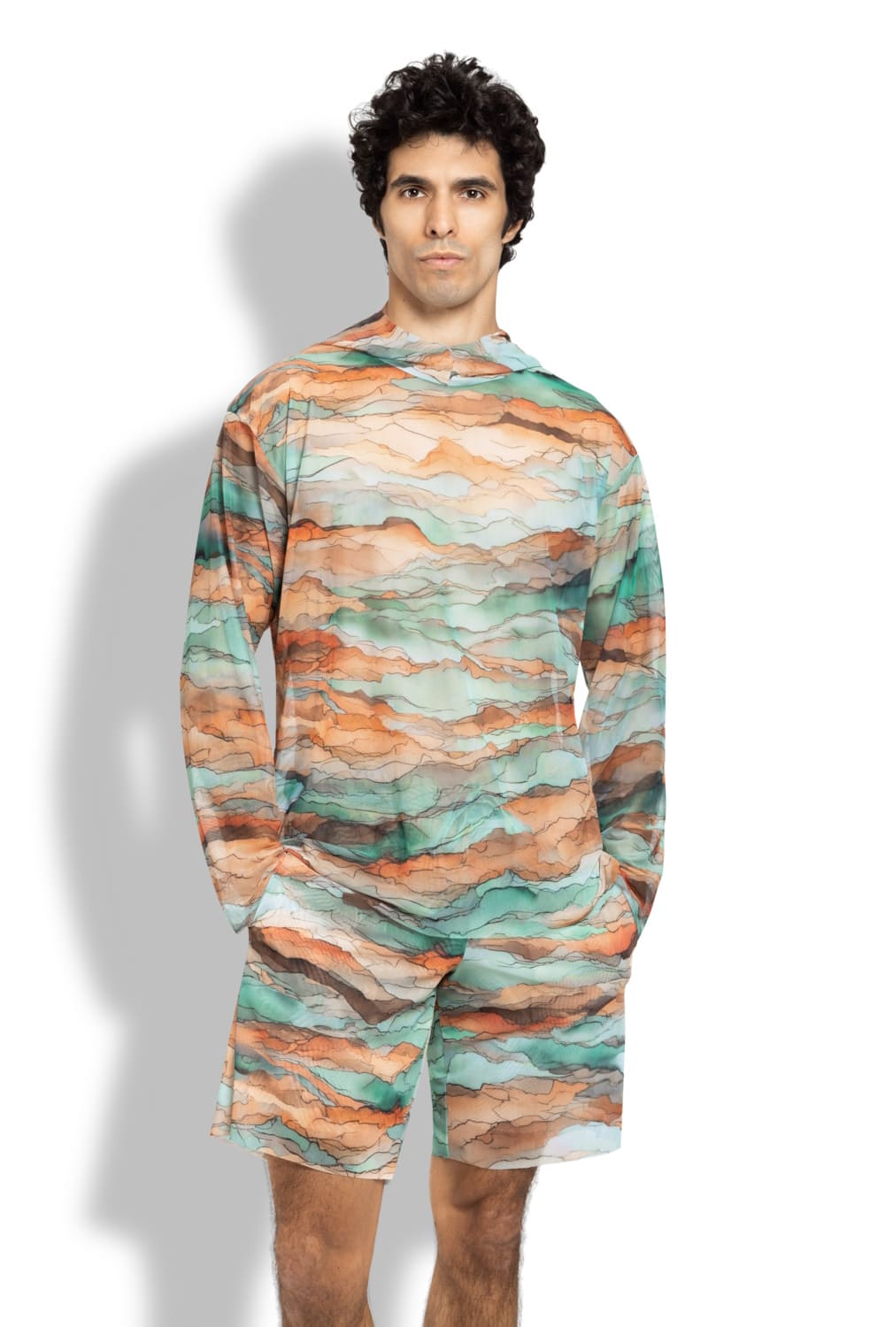 Футболка с длинным рукавом и капюшоном, пропускающая загар Тагазут RoDaSoleil