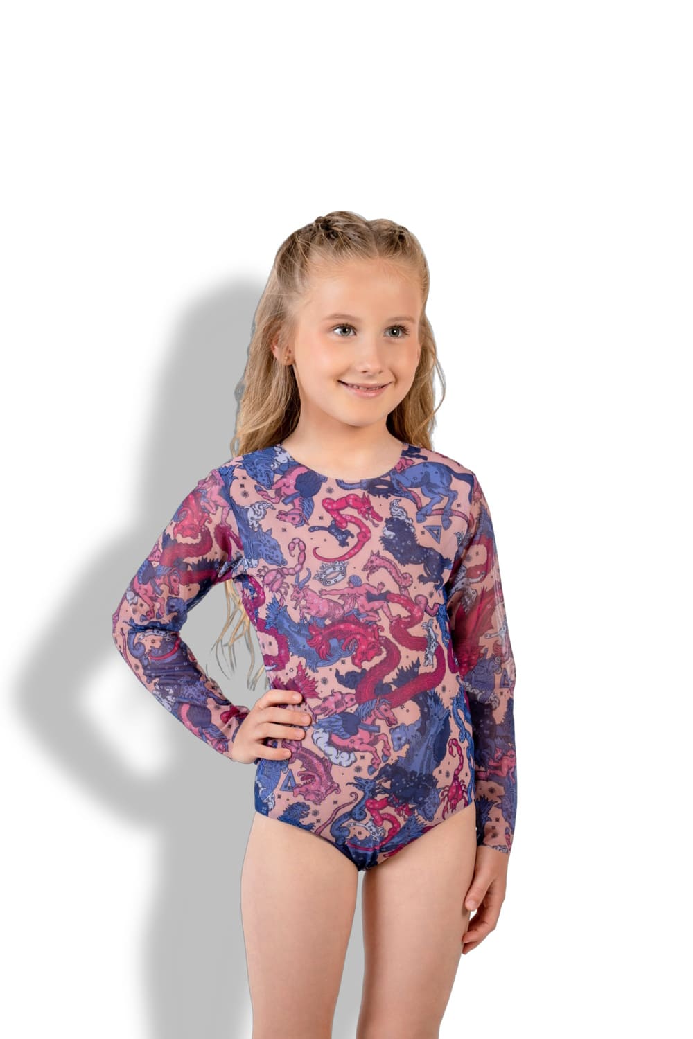 Детский слитный умный купальник с длинным рукавом с UV-защитой Эфемерида RoDaSoleil