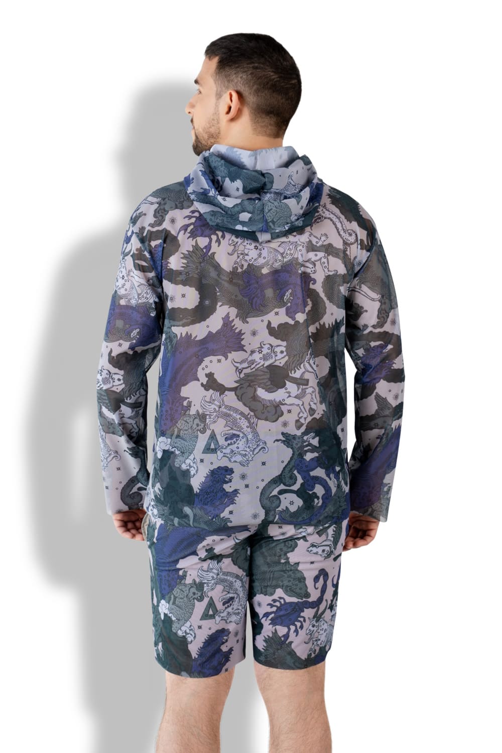 Футболка с длинным рукавом и капюшоном, пропускающая загар Лунная пыль RoDaSoleil