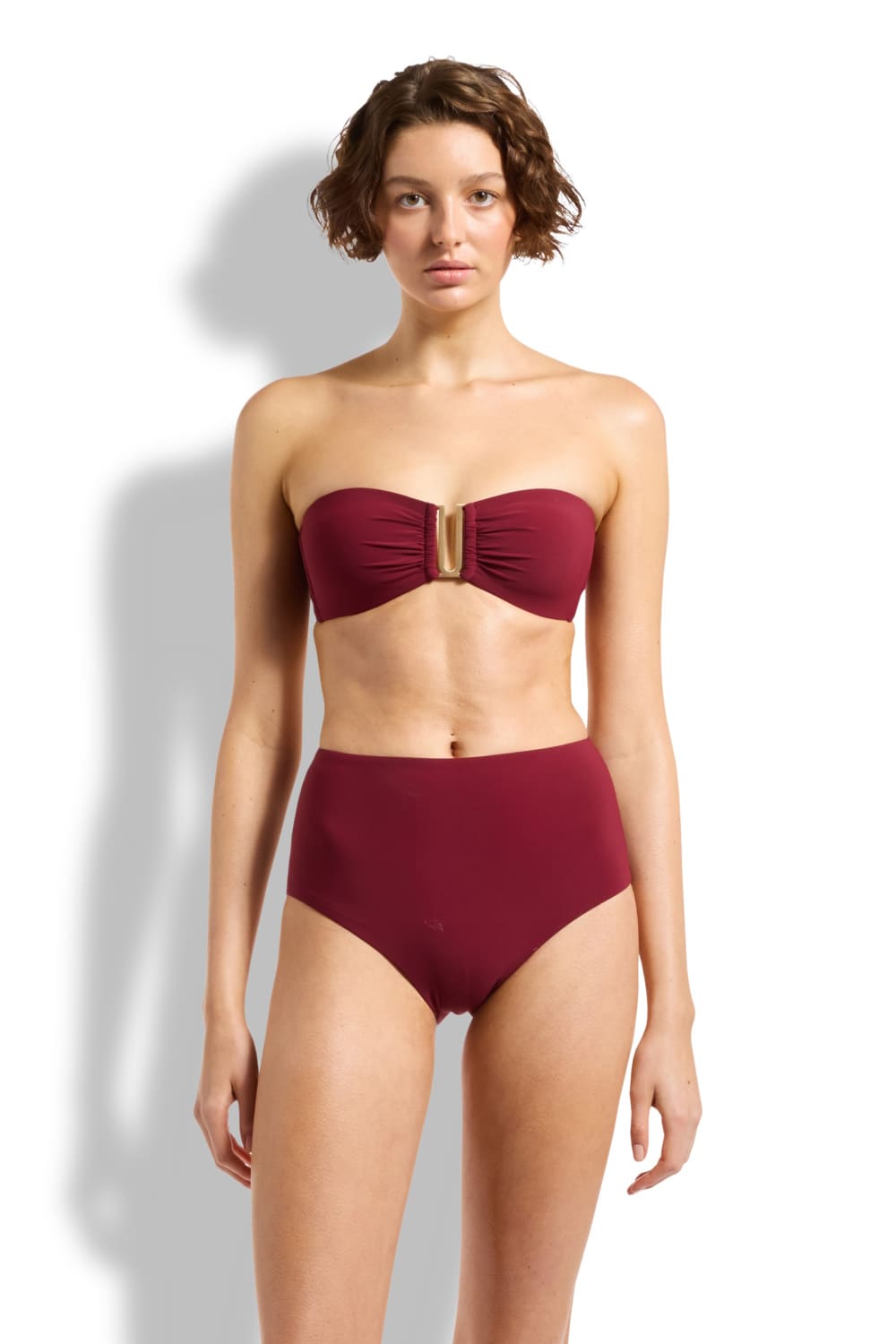 Купальник бандо и плавки с высокой талией JETS J40256/J3769