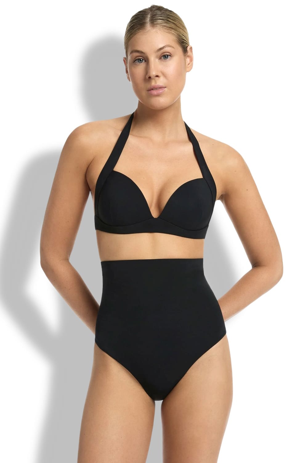 Купальник халтер и плавки с высокой талией JETS J40638/J3769