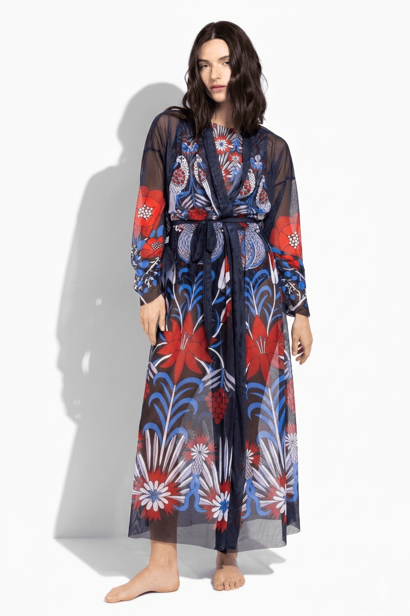 Халат пропускающий загар Средневековье Розы RoDaSoleil