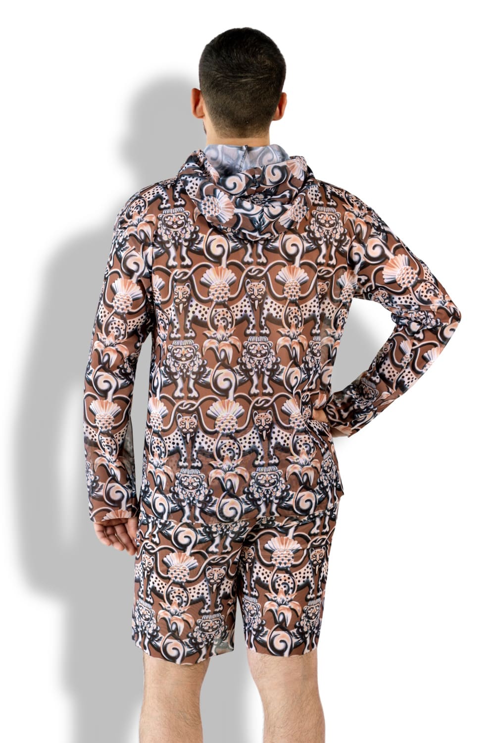 Футболка с длинным рукавом и капюшоном, пропускающая загар Средневековье Коричневый RoDaSoleil