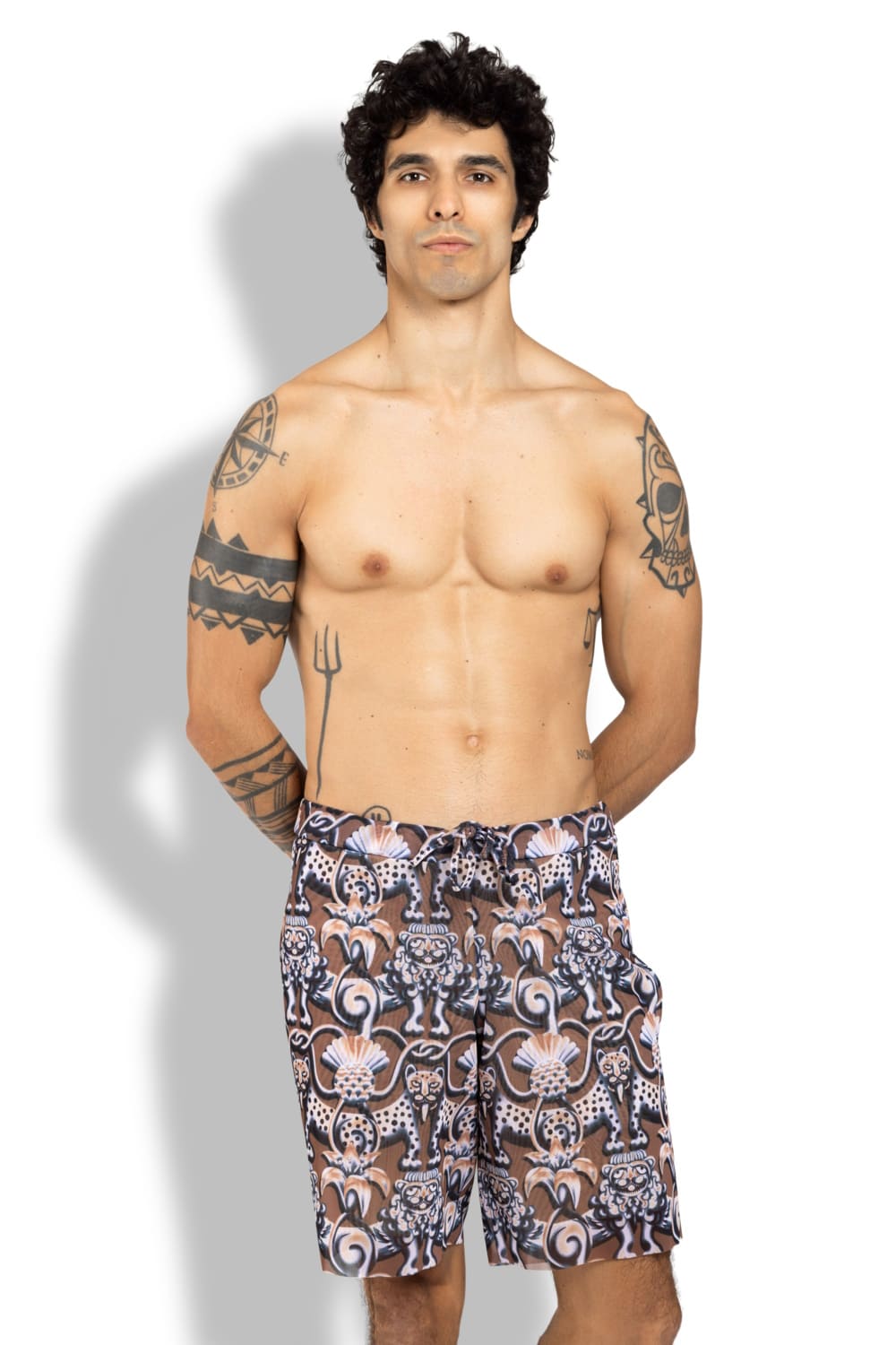 Бермуды мужские, пропускающие загар Средневековье Коричневый RoDaSoleil