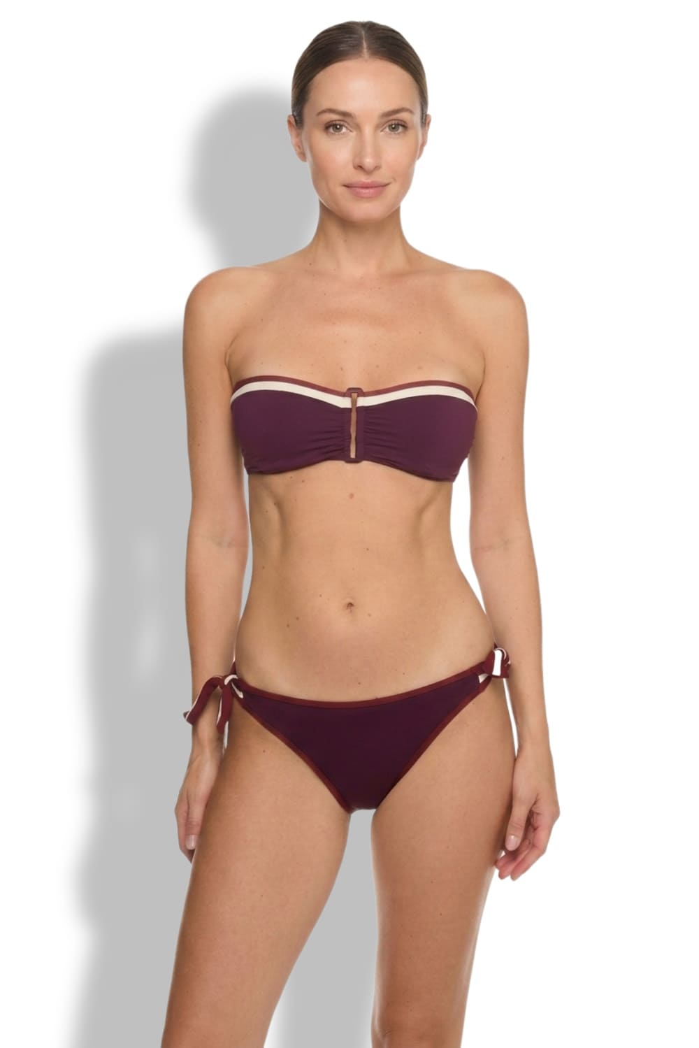 Купальник бикини бандо и плавки с завязками DnuD 2936 SG/2939 CU
