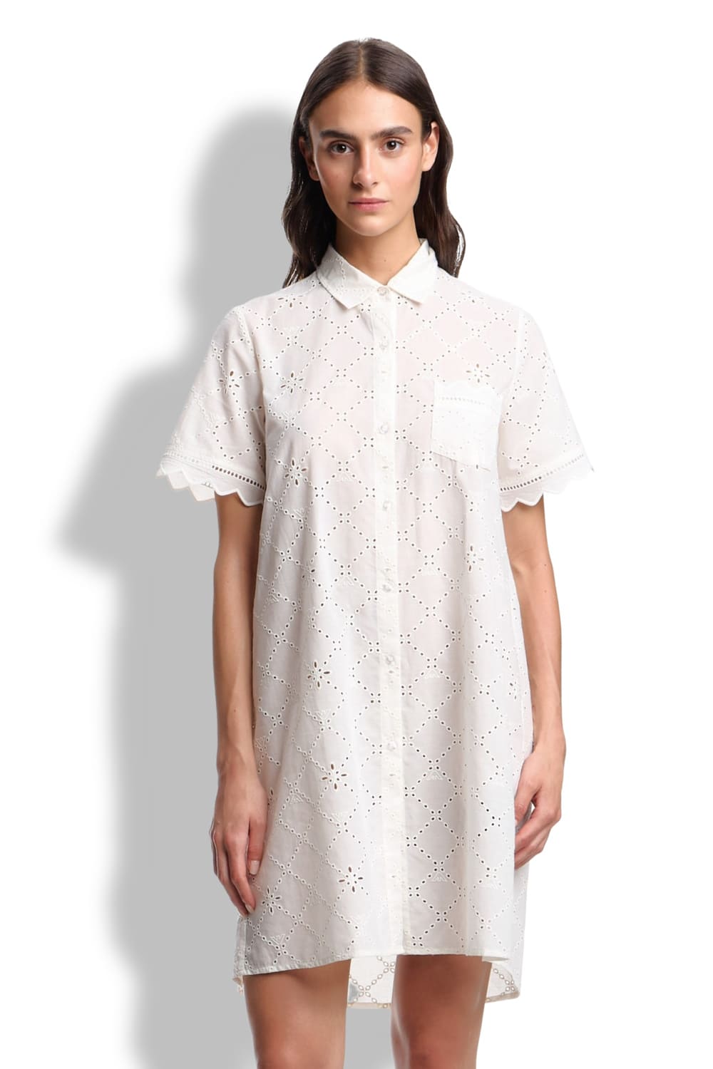 Ночная сорочка с вышивкой в технике «сангалло» Emporio Armani EW002737 AF19038
