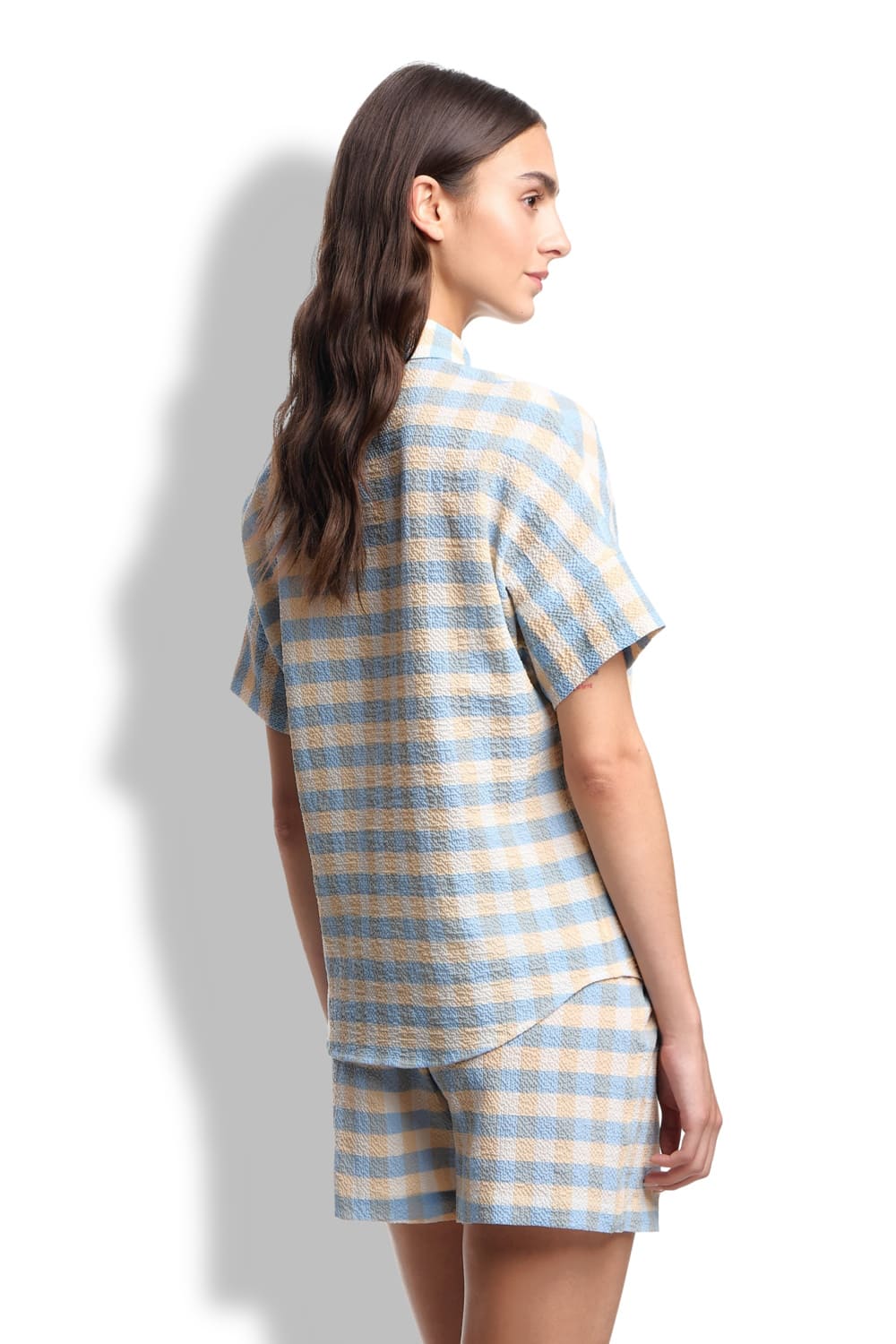 Женская пижама с рубашкой и шортами Emporio Armani EW003040 AF19039