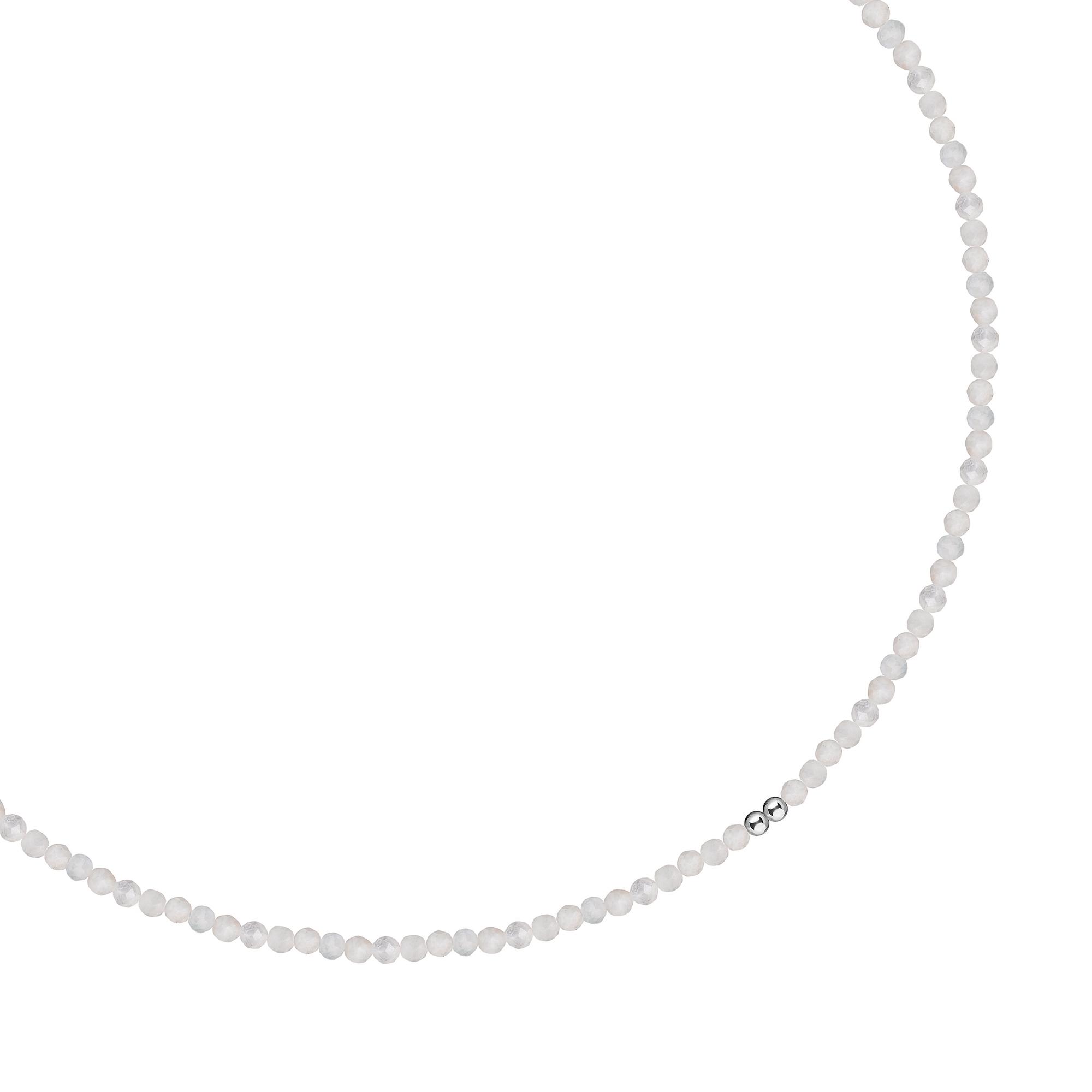 Чокер c лунным камнем серебро