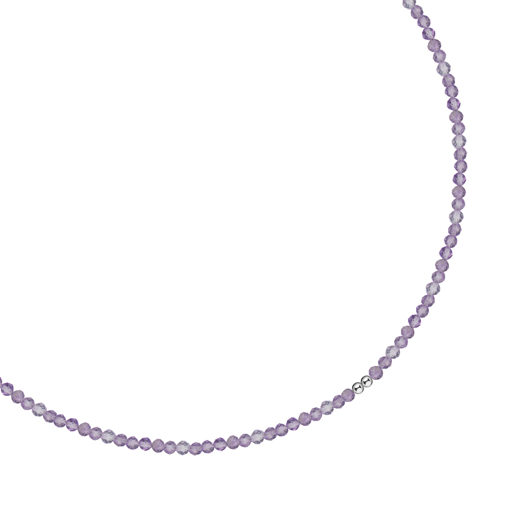 Чокер с аметистом серебро