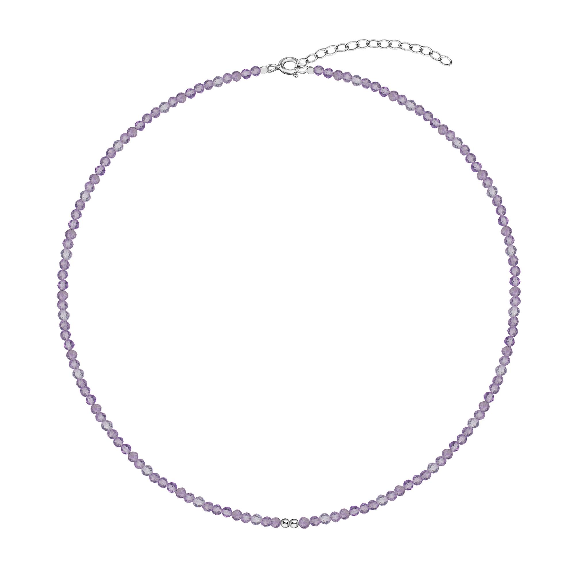 Чокер с аметистом серебро