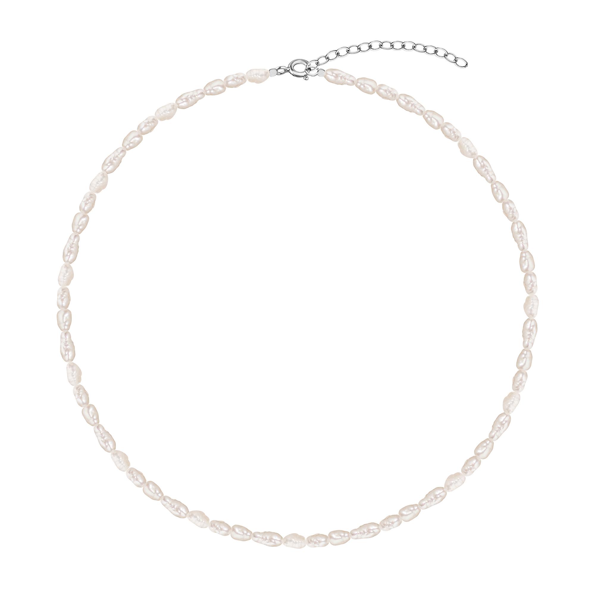 Чокер с барочным жемчугом серебро