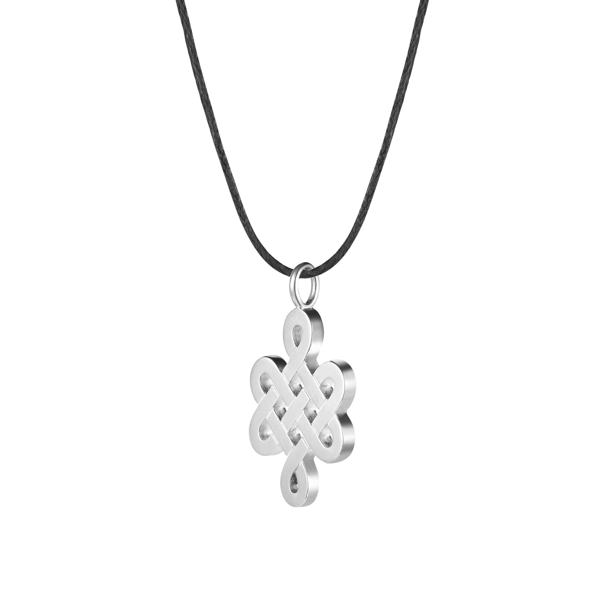 Подвеска 'Бесконечный узел' (Endless Knot) на тибетском шнуре (1 м)