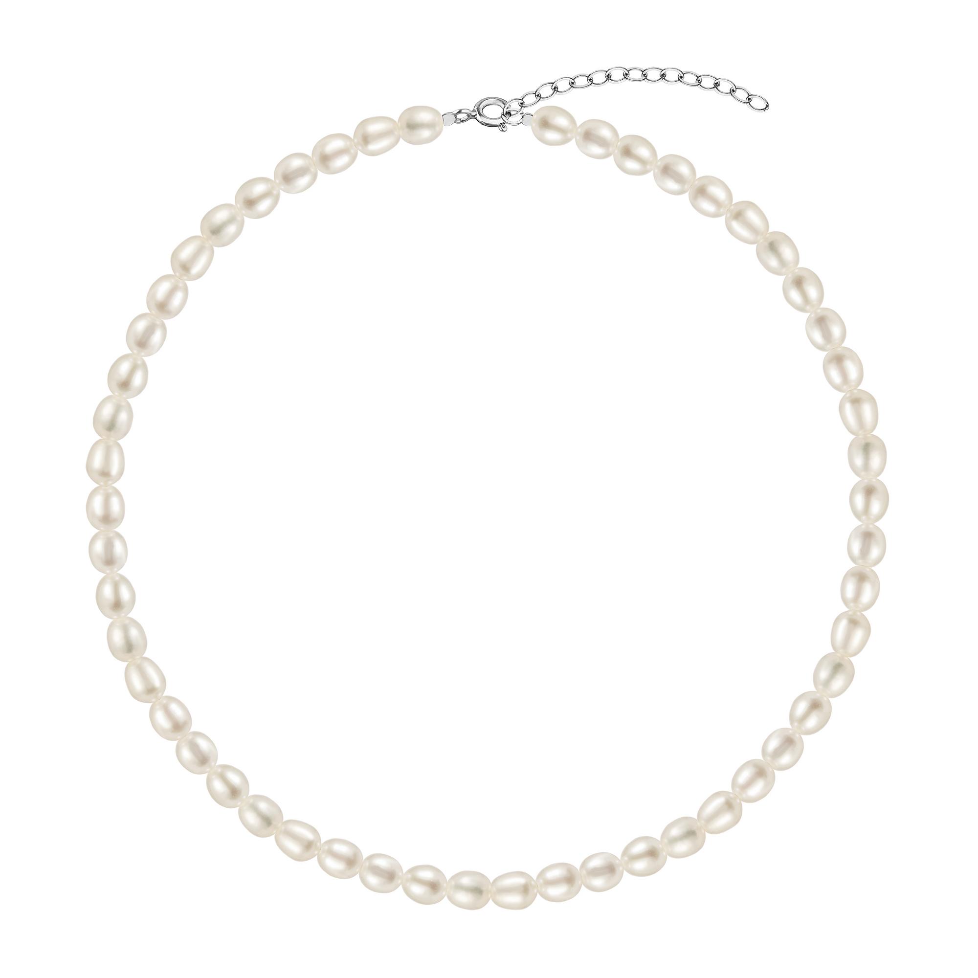 Чокер с овальным  жемчугом серебро