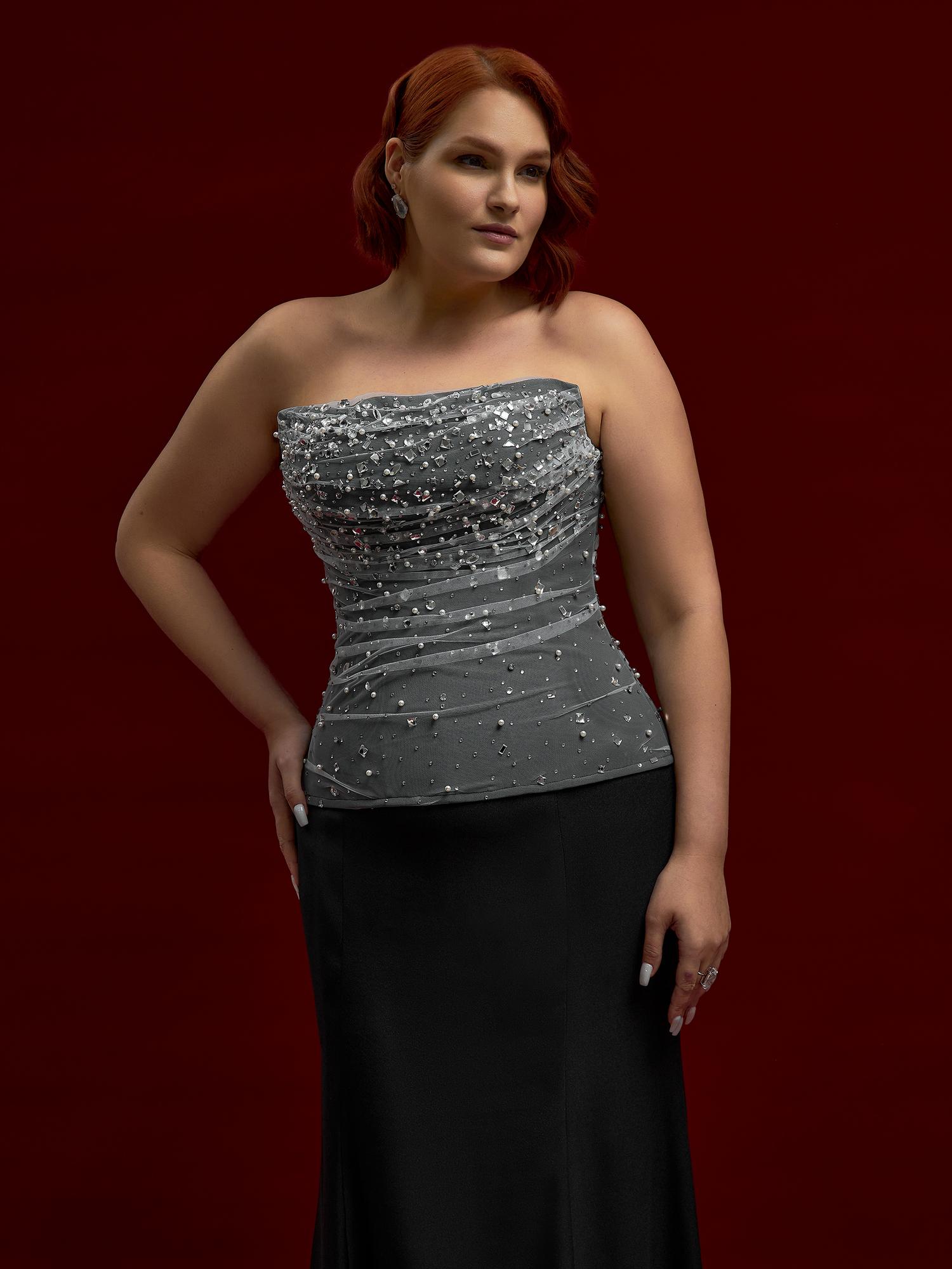 Корсет чёрный "Лунный блик" 13-026 PS