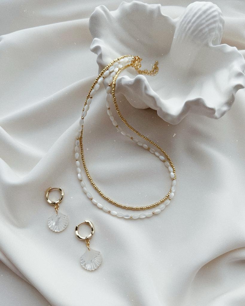 Комплект из перламутра (позолота)