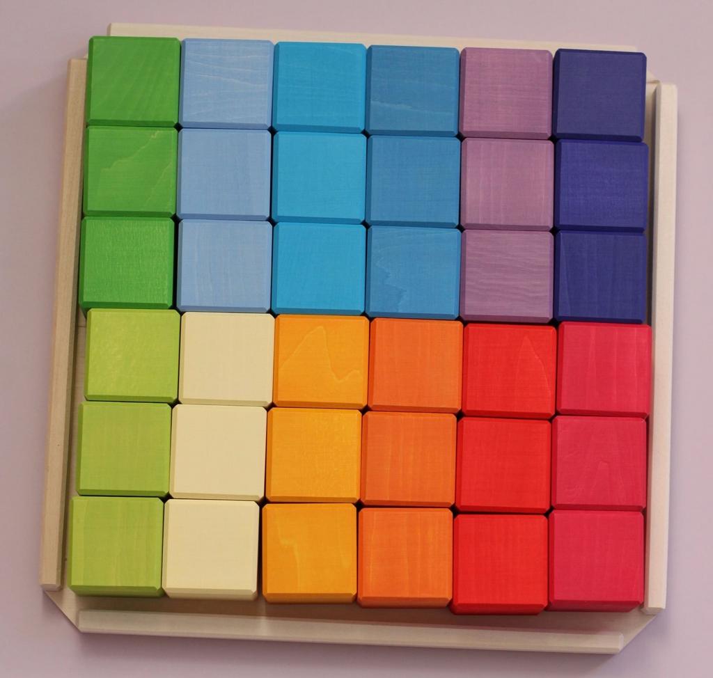 Большой набор "Кубики" цвет Радужный