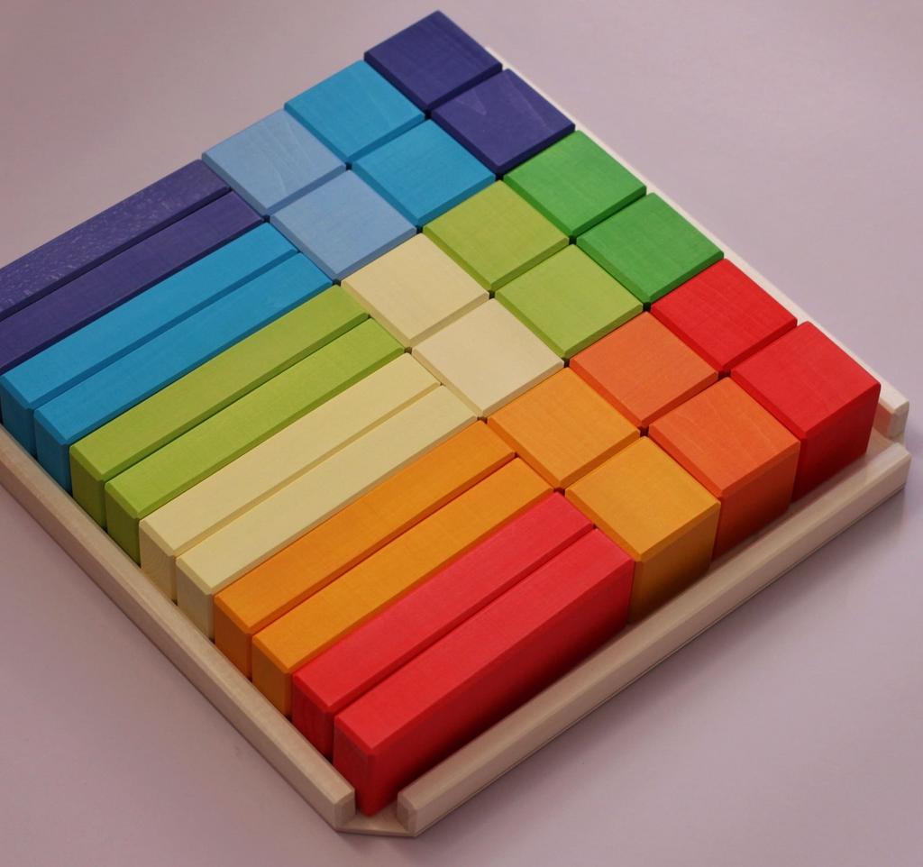 Большой набор "Кубики+Кирпичики" цвет Радужный