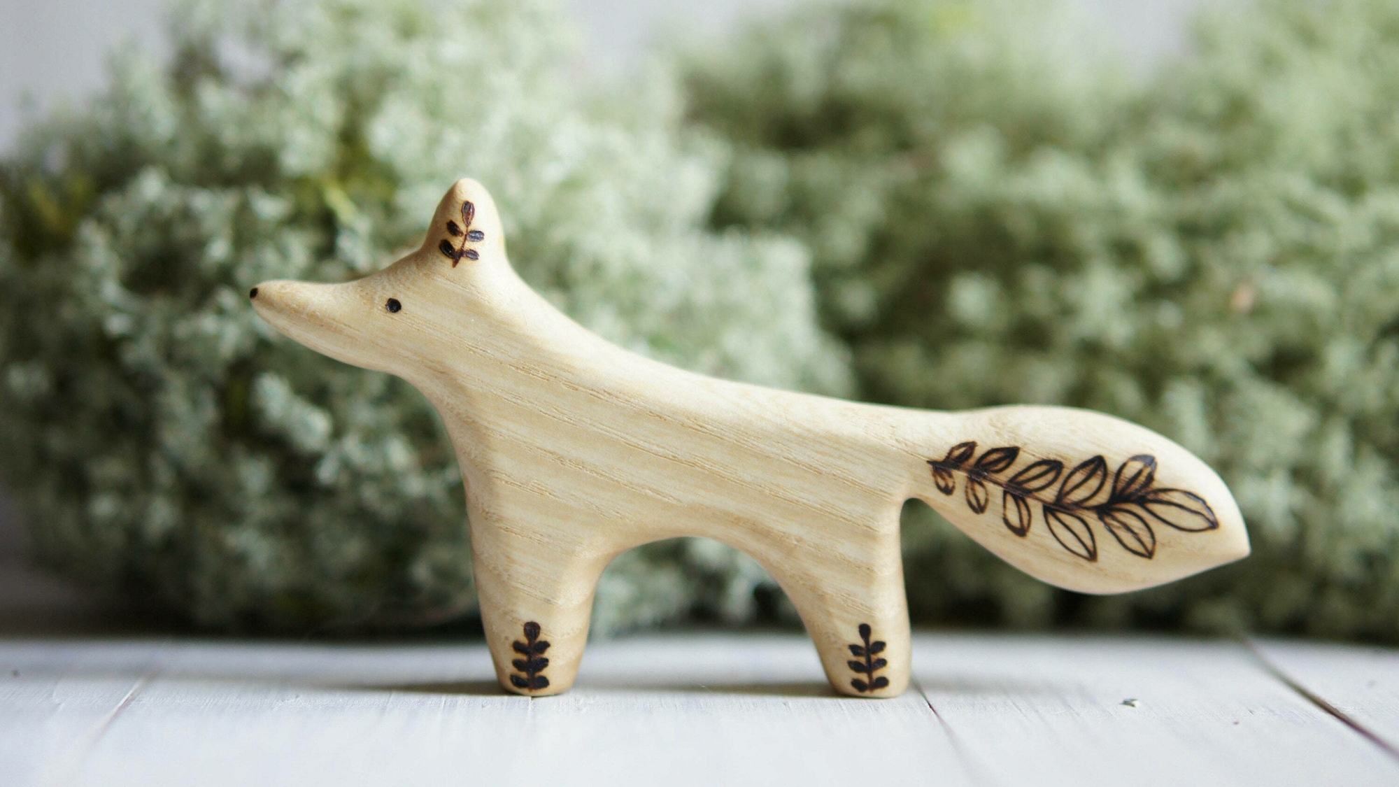 Wooden fox toy